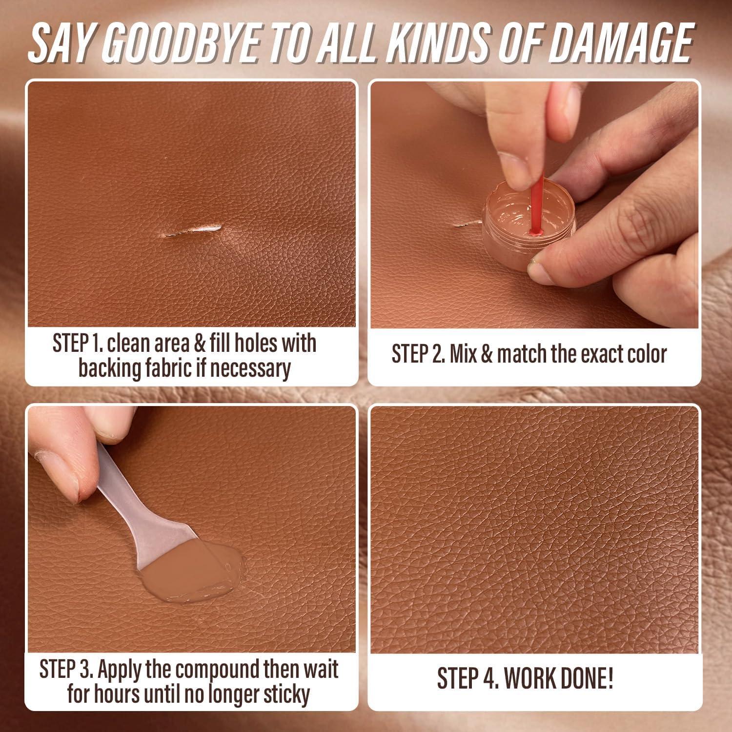 Kit de Reparación de Cuero KIKYO para Muebles y Vehículos