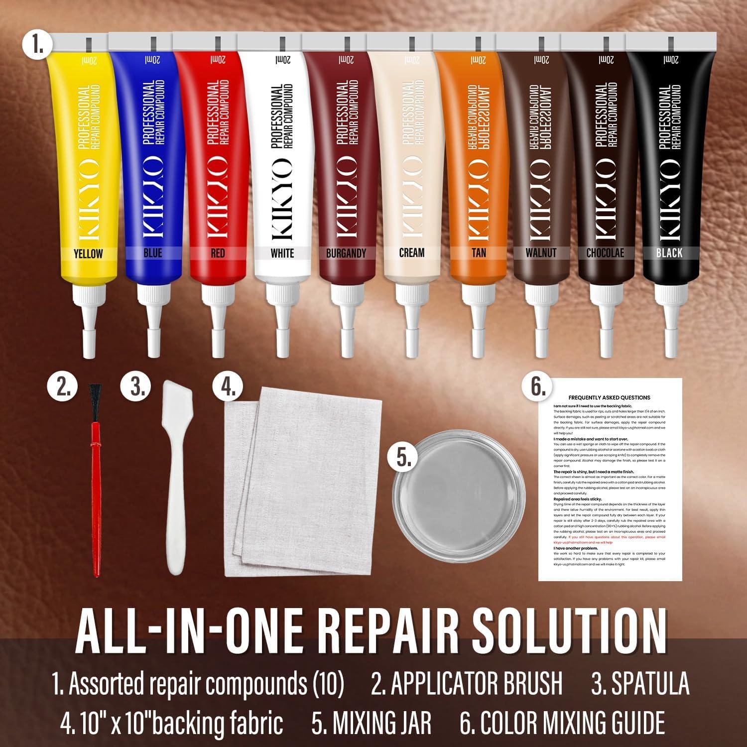 Kit de Reparación de Cuero KIKYO para Muebles y Vehículos