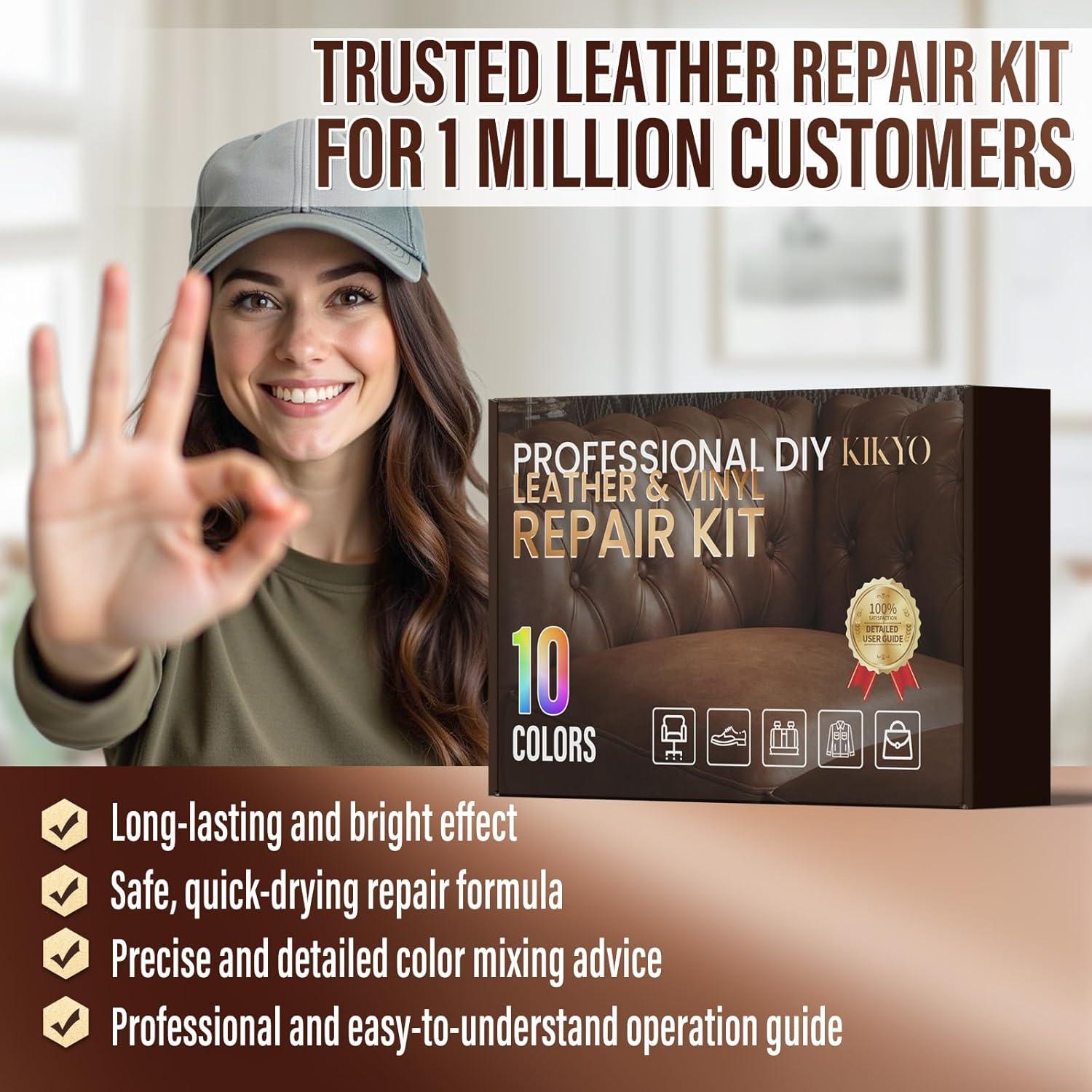 Kit de Reparación de Cuero KIKYO para Muebles y Vehículos