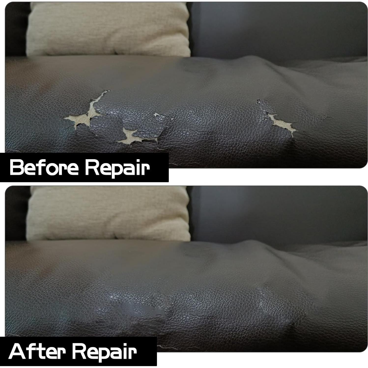 Parche de Reparación de Cuero Scettar 10x200cm Negro Autoadhesivo