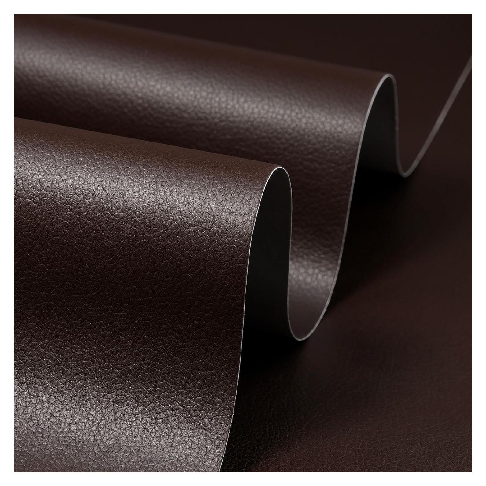 Parche de Reparación de Cuero Amiya 40x203 cm Marrón Oscuro