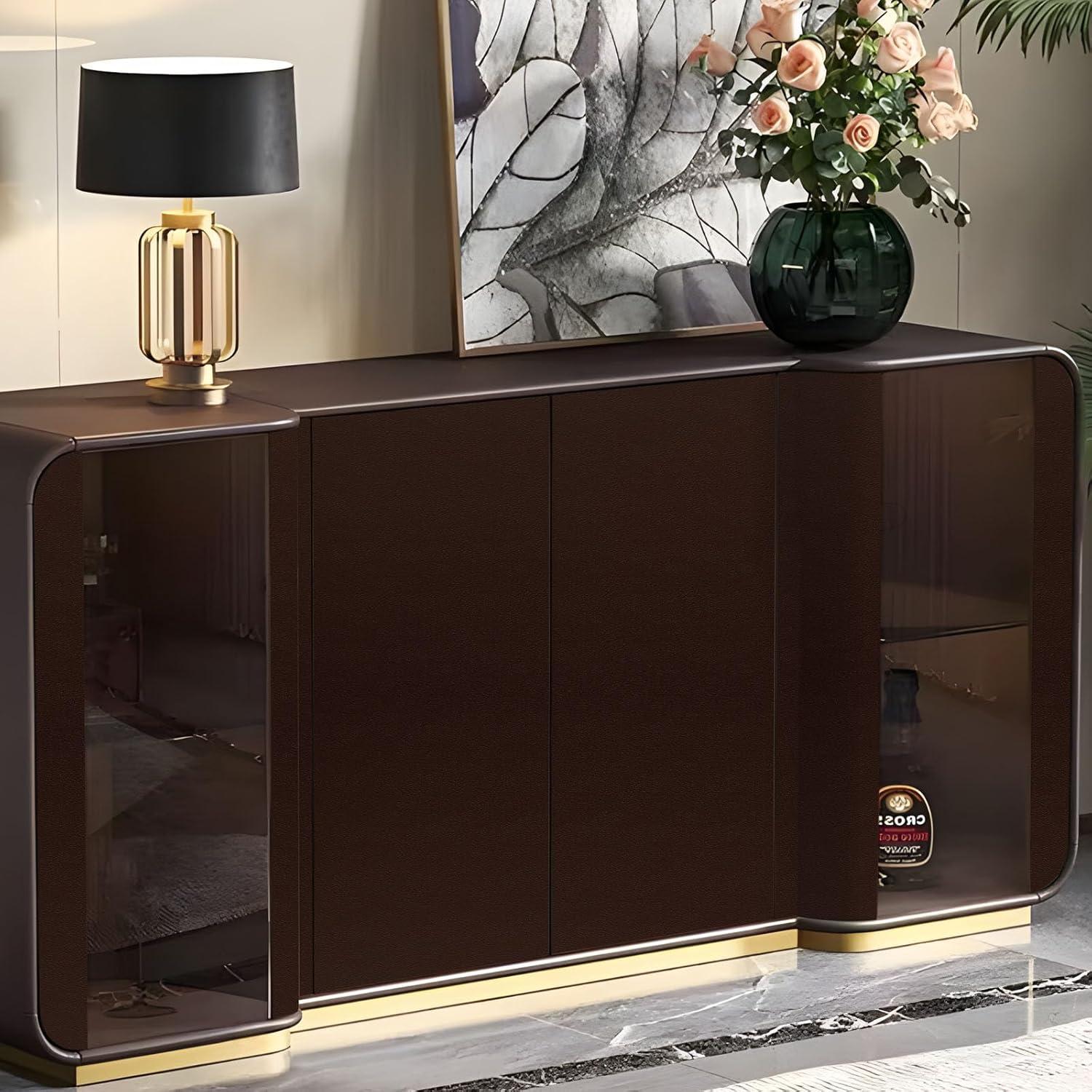 Parche de Reparación de Cuero Amiya 40x203 cm Marrón Oscuro