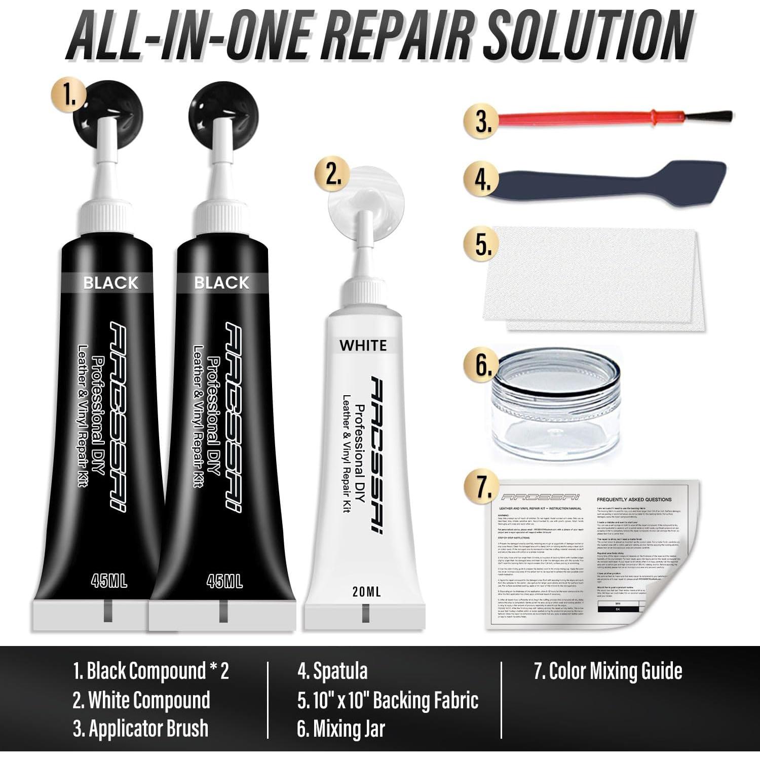 Kit de Reparación de Cuero ARCSSAI para Muebles y Autos