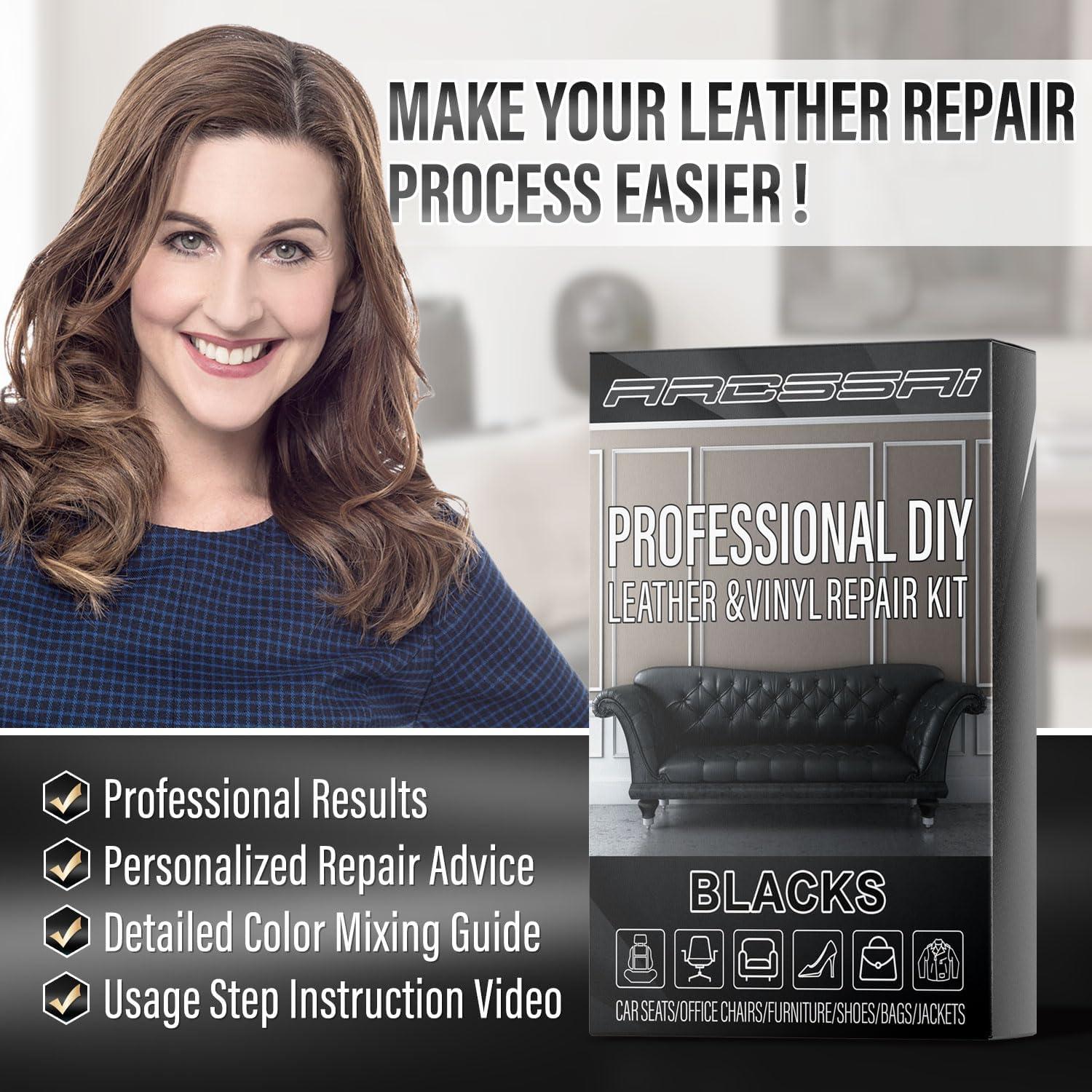 Kit de Reparación de Cuero ARCSSAI para Muebles y Autos
