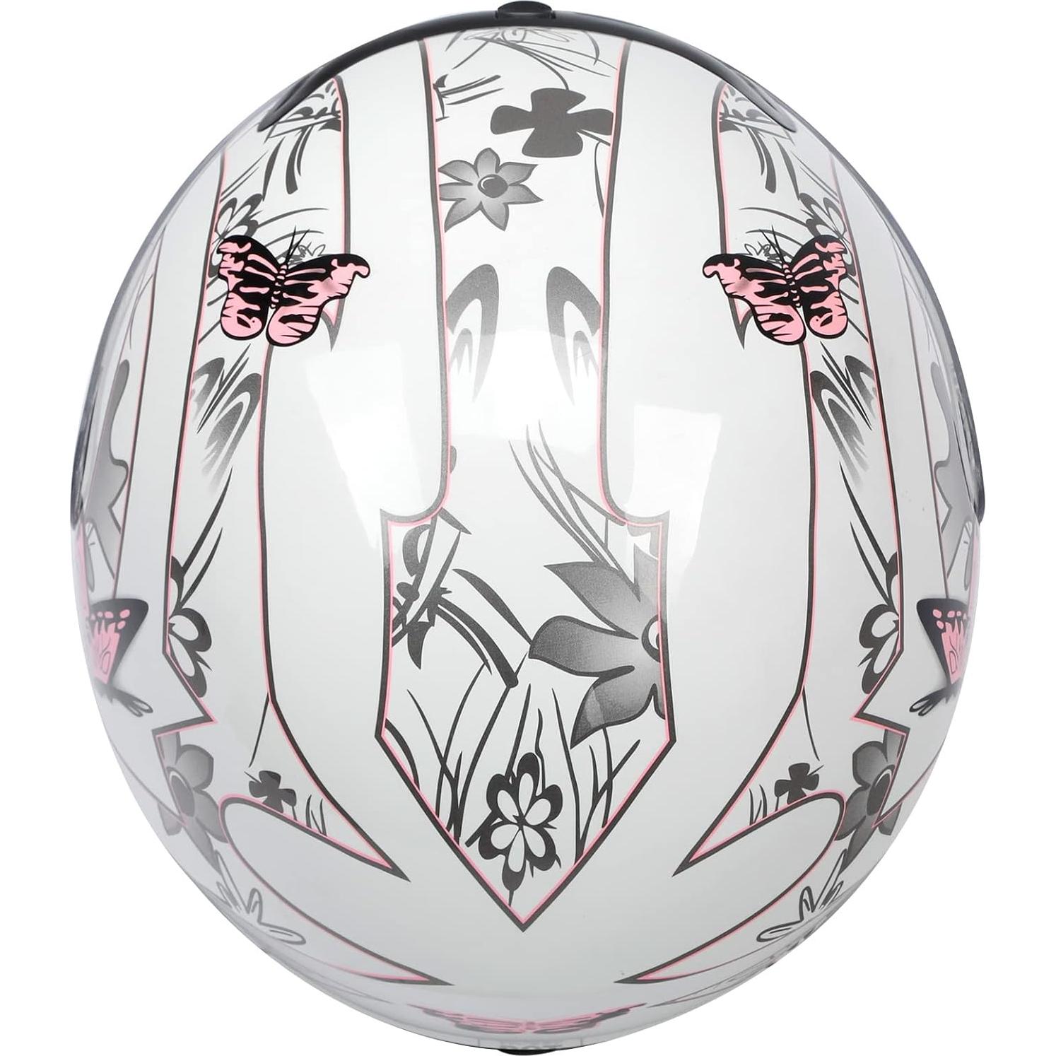 Casco TCMT Mariposa Blanca Mediano Full Face DOT