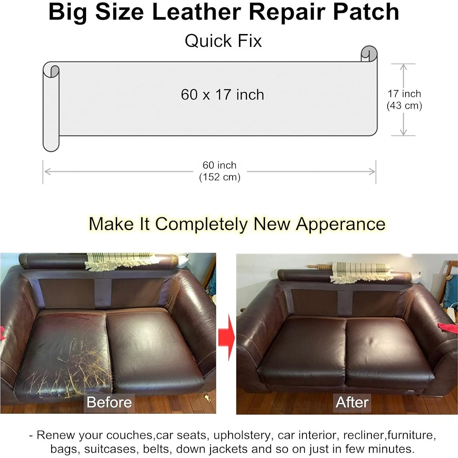 Parche de Reparación de Cuero ILOFRI 43x152 cm Autoadhesivo