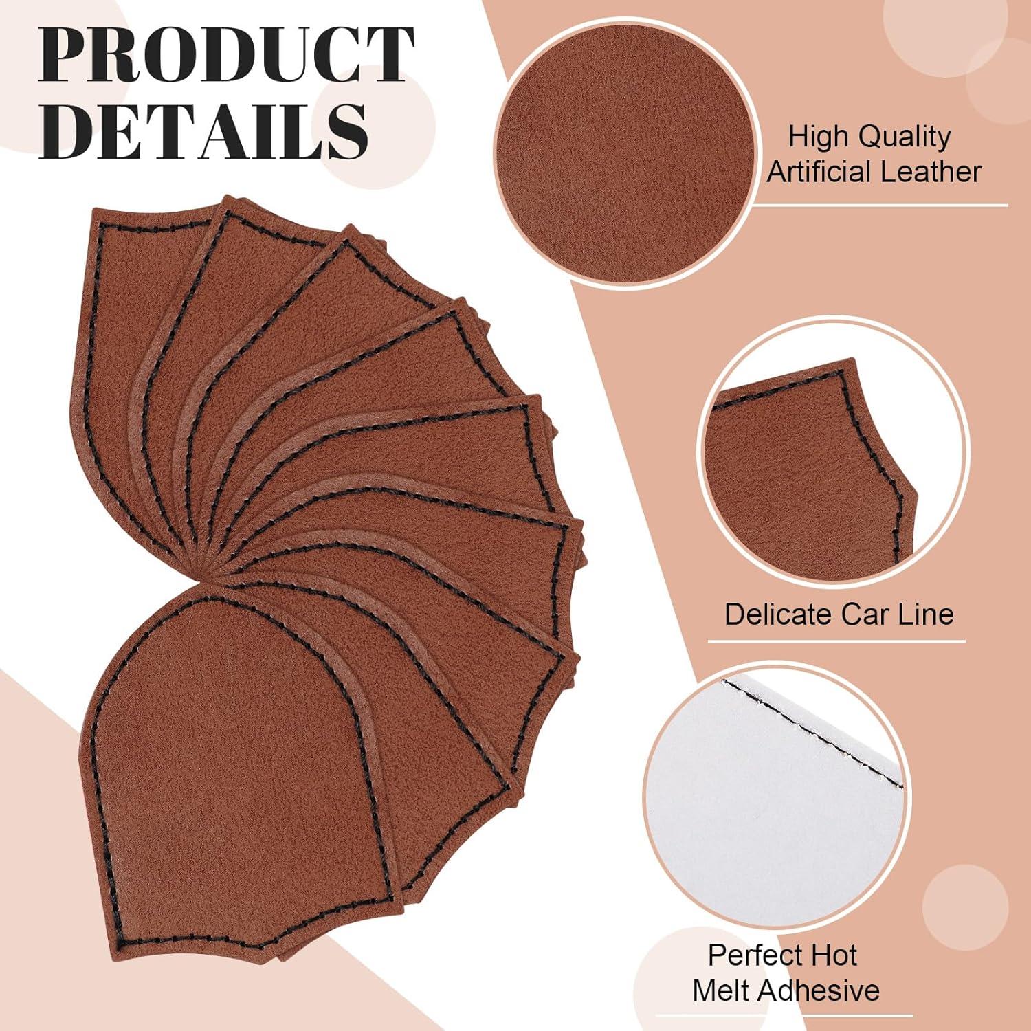 Parches de Cuero Sintético Giegxin 120 Piezas 8 Formas