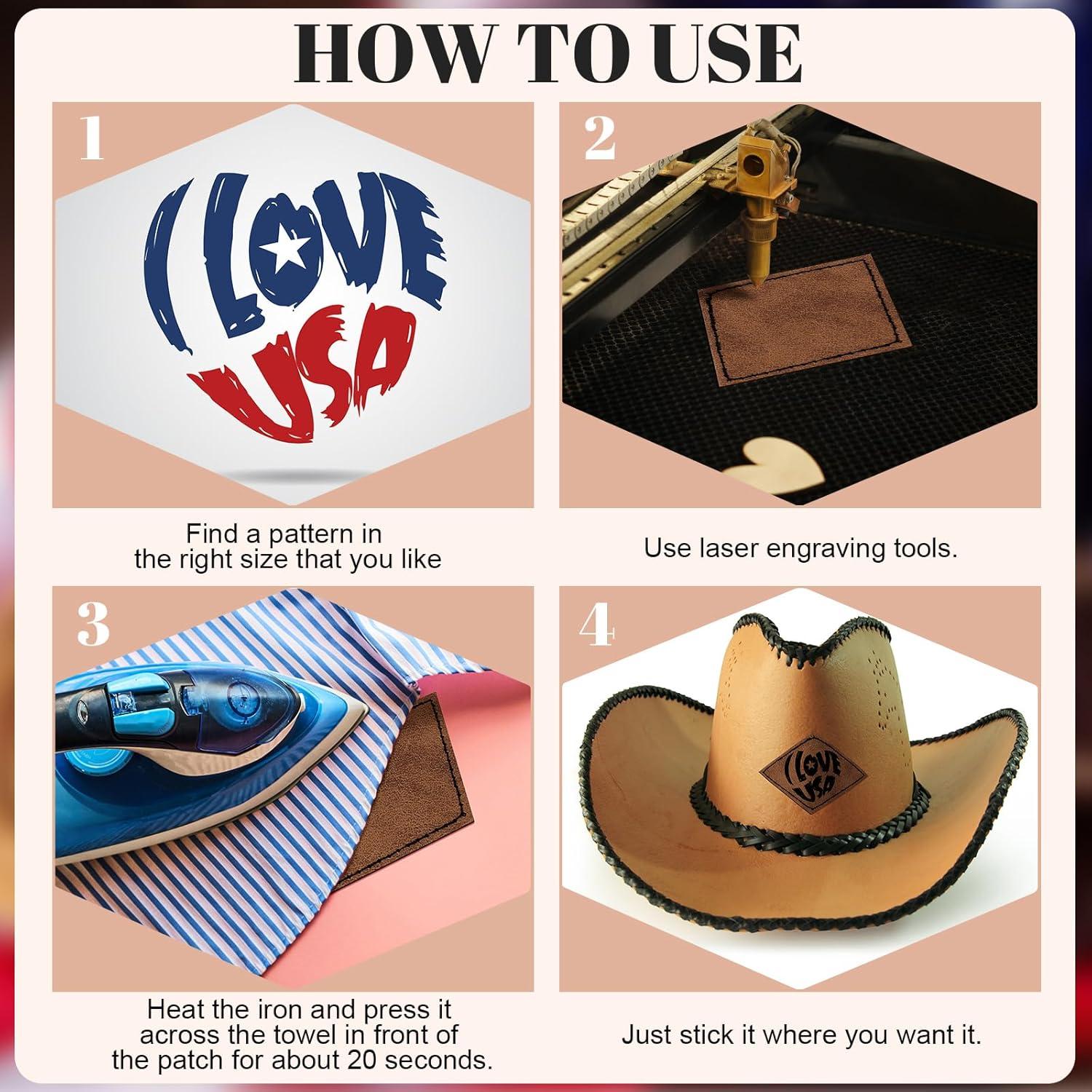 Parches de Cuero Sintético Giegxin 120 Piezas 8 Formas