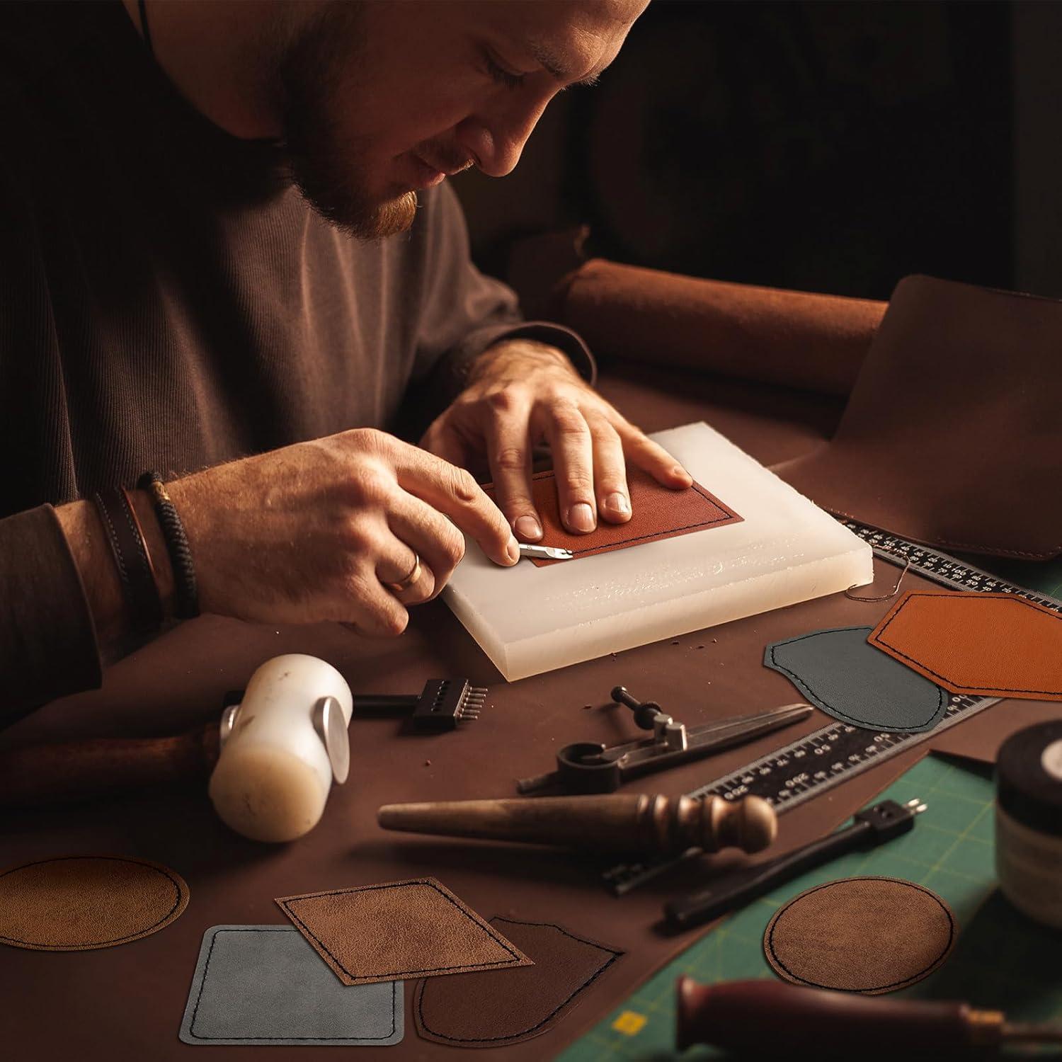 Parches de Cuero Sintético Giegxin 120 Piezas 8 Formas