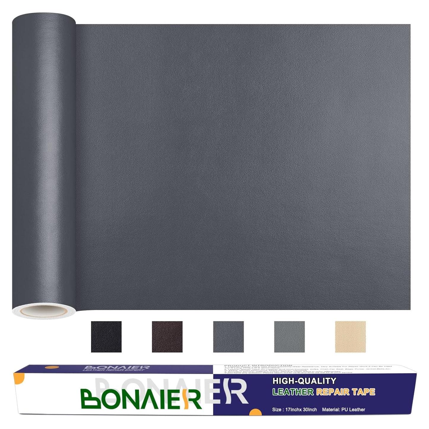 Parche de Cuero Autoadhesivo HONGYU 43x76cm Gris Oscuro