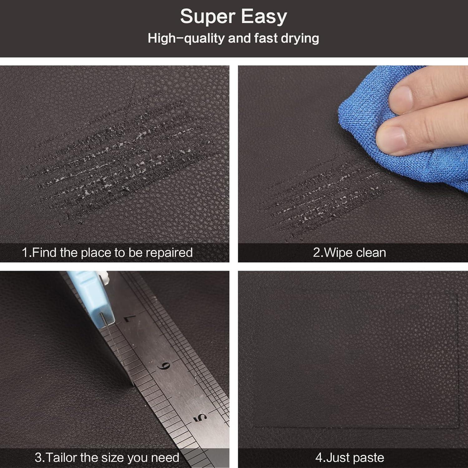 Kit de Parche de Reparación de Cuero Sesybuty 9.9x200.7 cm Marrón