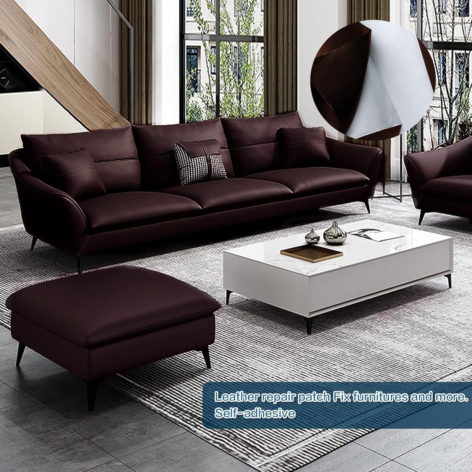 Kit de Parche de Reparación de Cuero Sesybuty 9.9x200.7 cm Marrón