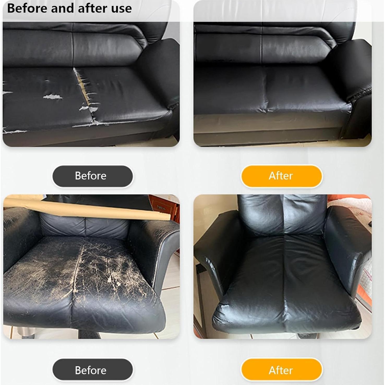 Parche de Reparación de Cuero BetterJonny 30x137cm Negro