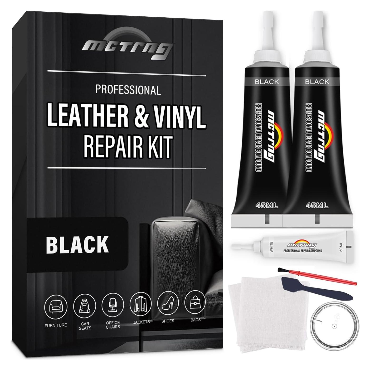 Kit de Reparación de Cuero Negro MCTRHG para Automóviles