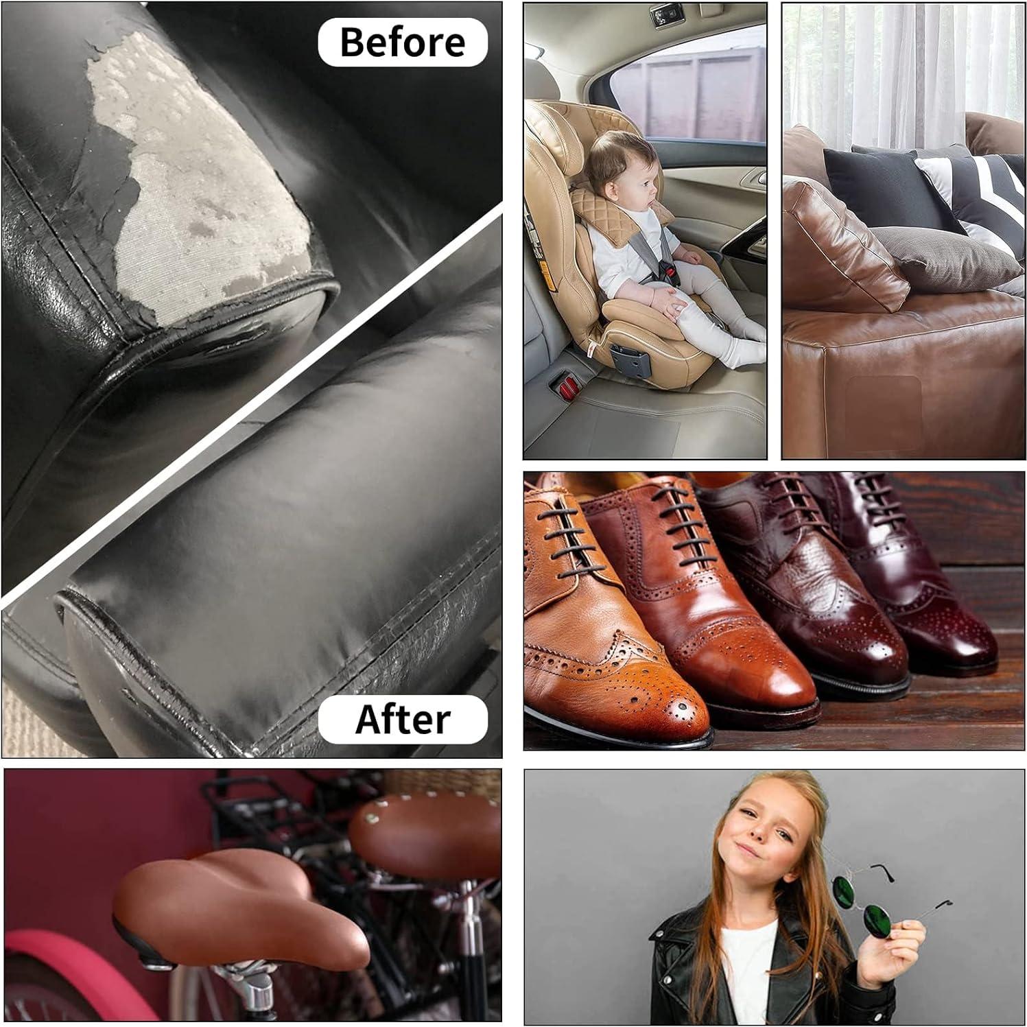 Numola Leather Repair Patch 8×11 inch Self-Adhesive Leather Repair Tape, Scratch/Holes Vinyl Repair Kit for Couch, Car Seat, Sofas, DIY Furniture Upholstery, Chair, Jackets, First-aid (Light Brown)