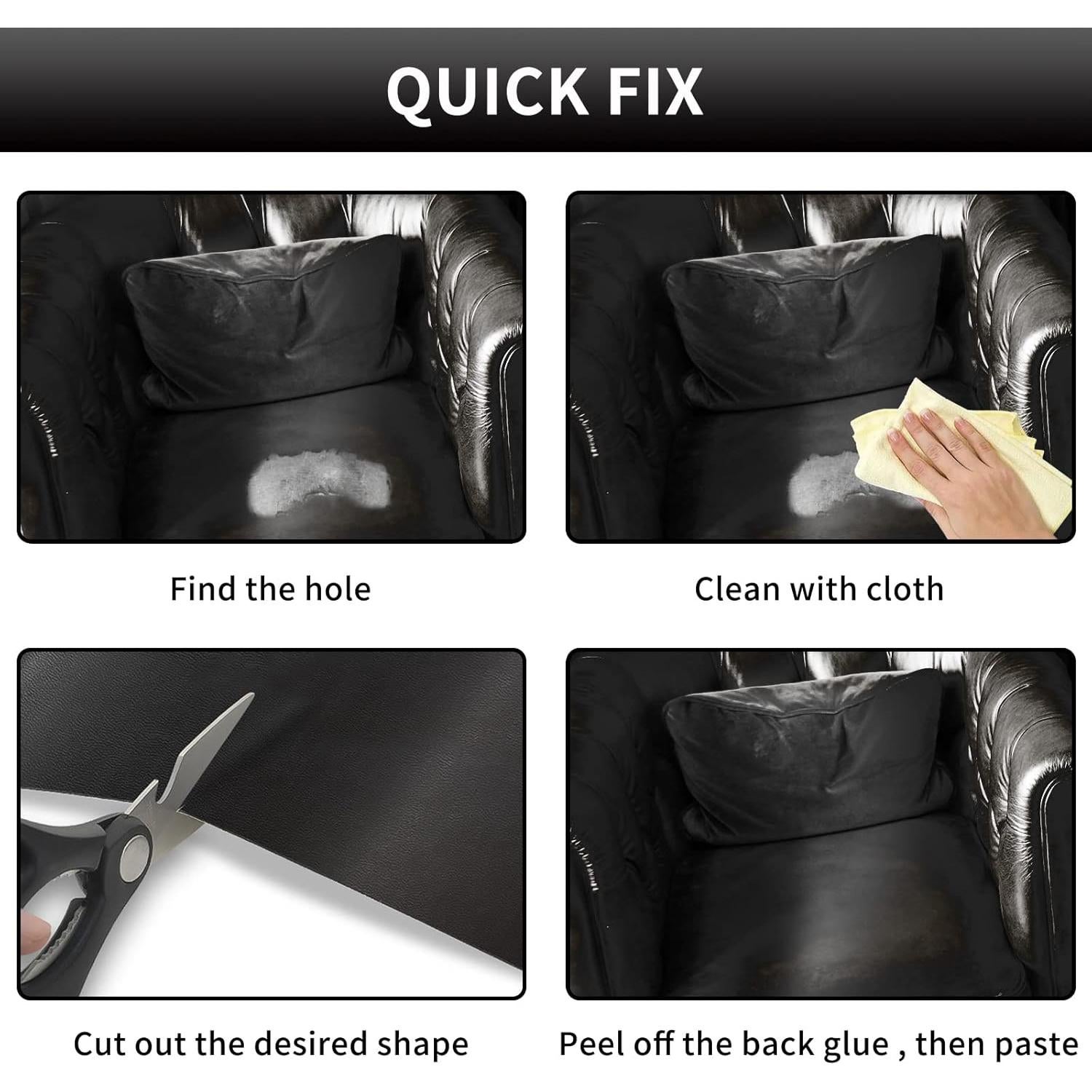 Numola Leather Repair Patch 8×11 inch Self-Adhesive Leather Repair Tape, Scratch/Holes Vinyl Repair Kit for Couch, Car Seat, Sofas, DIY Furniture Upholstery, Chair, Jackets, First-aid (Light Brown)