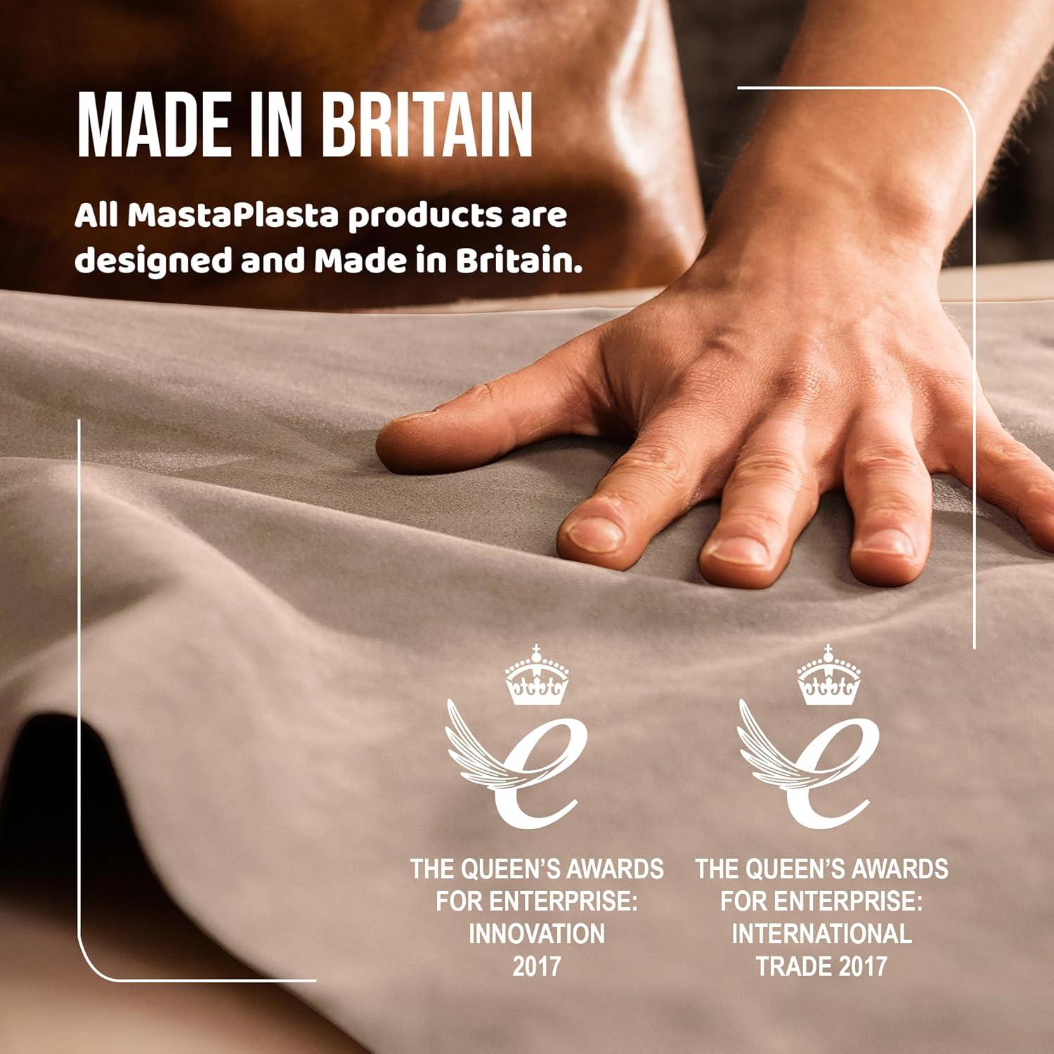 MastaPlasta Original Self-Adhesive Leather Repair Patch - Beige 11" x 8" (28 x 20 cm), Instant Upholstery-Quality Scratch & Tear Repair for Sofas, Car Interiors, Bags, Vinyl & More
