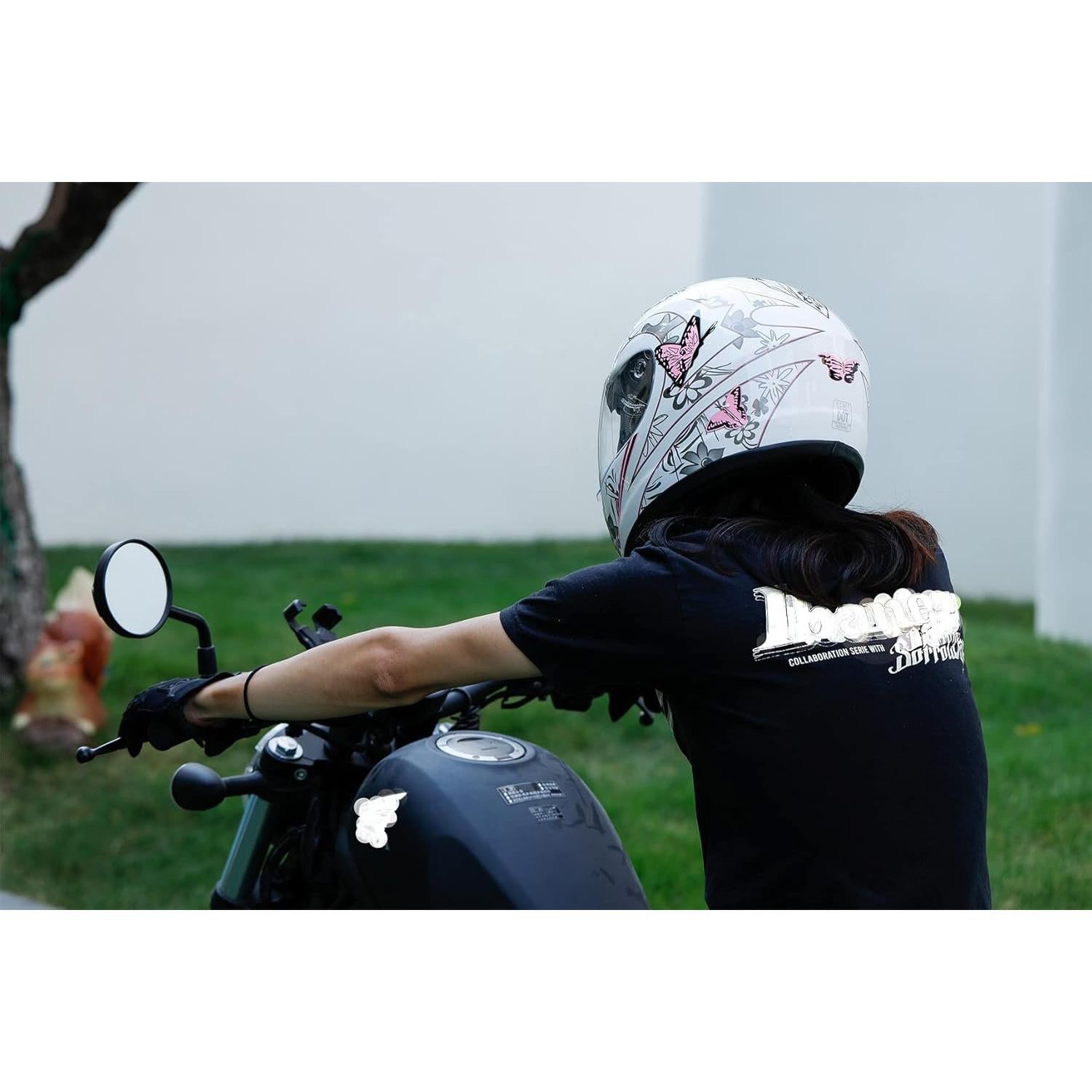 Casco Completo TCMT Mariposa Flip Up XL para Adultos