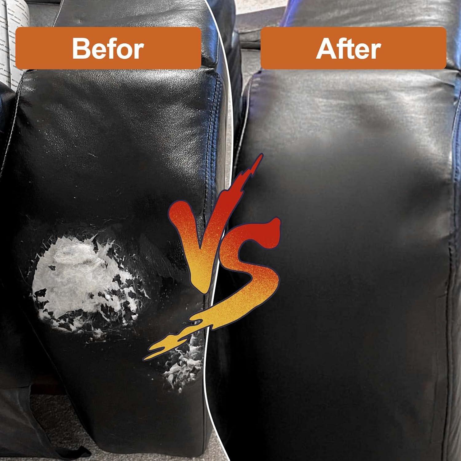 Parche de Cuero Autoadhesivo Vodolo 119x43 cm Negro Brillante