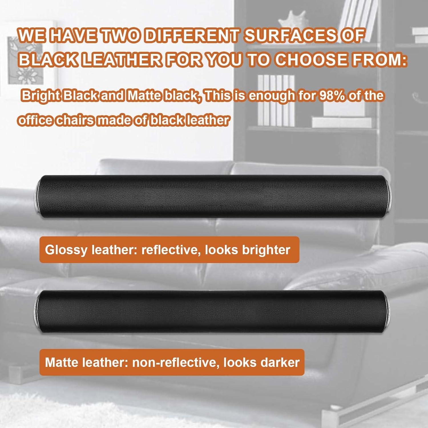 Parche de Cuero Autoadhesivo Vodolo 119x43 cm Negro Brillante