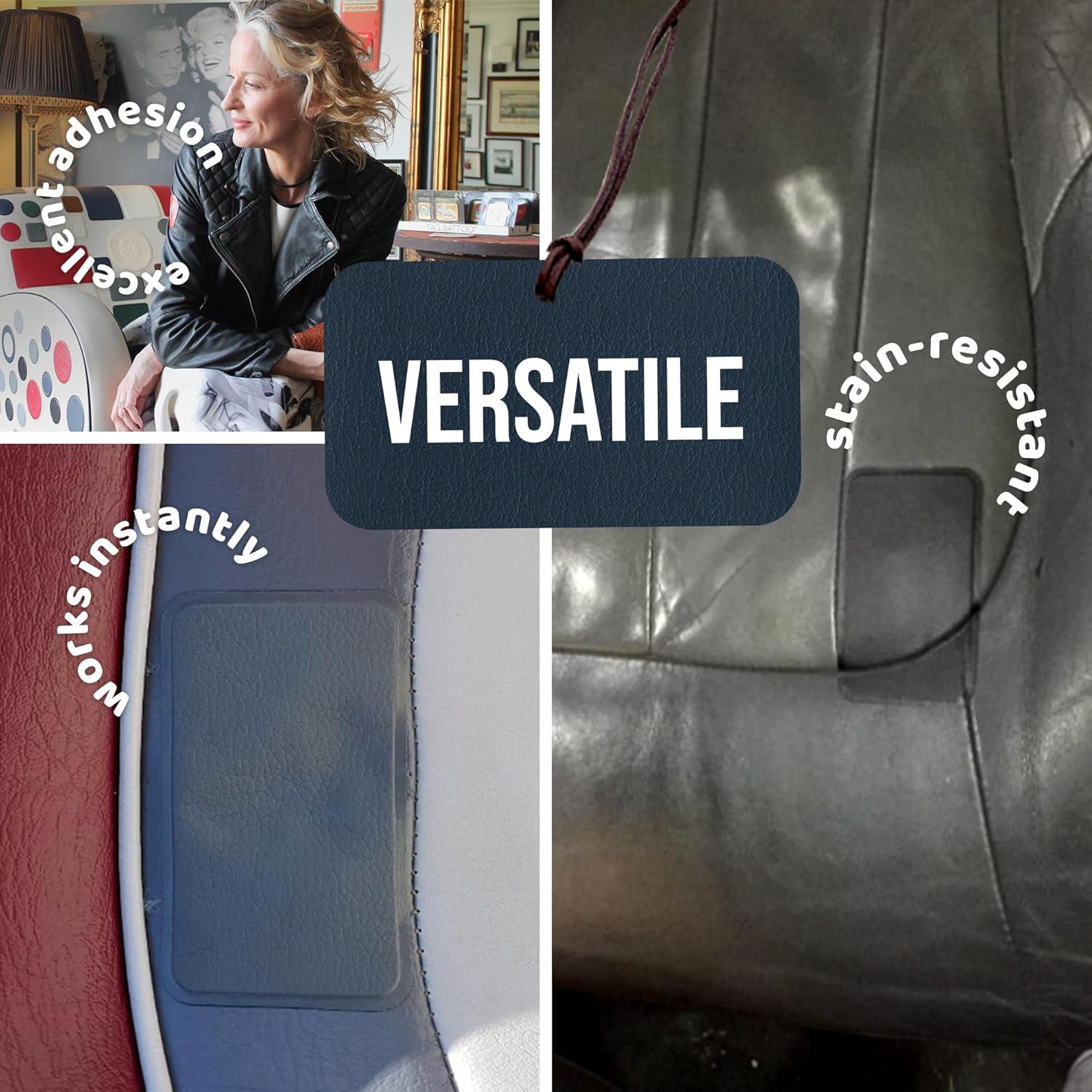 Parche de Reparación de Cuero MastaPlasta Beige 10x6 cm