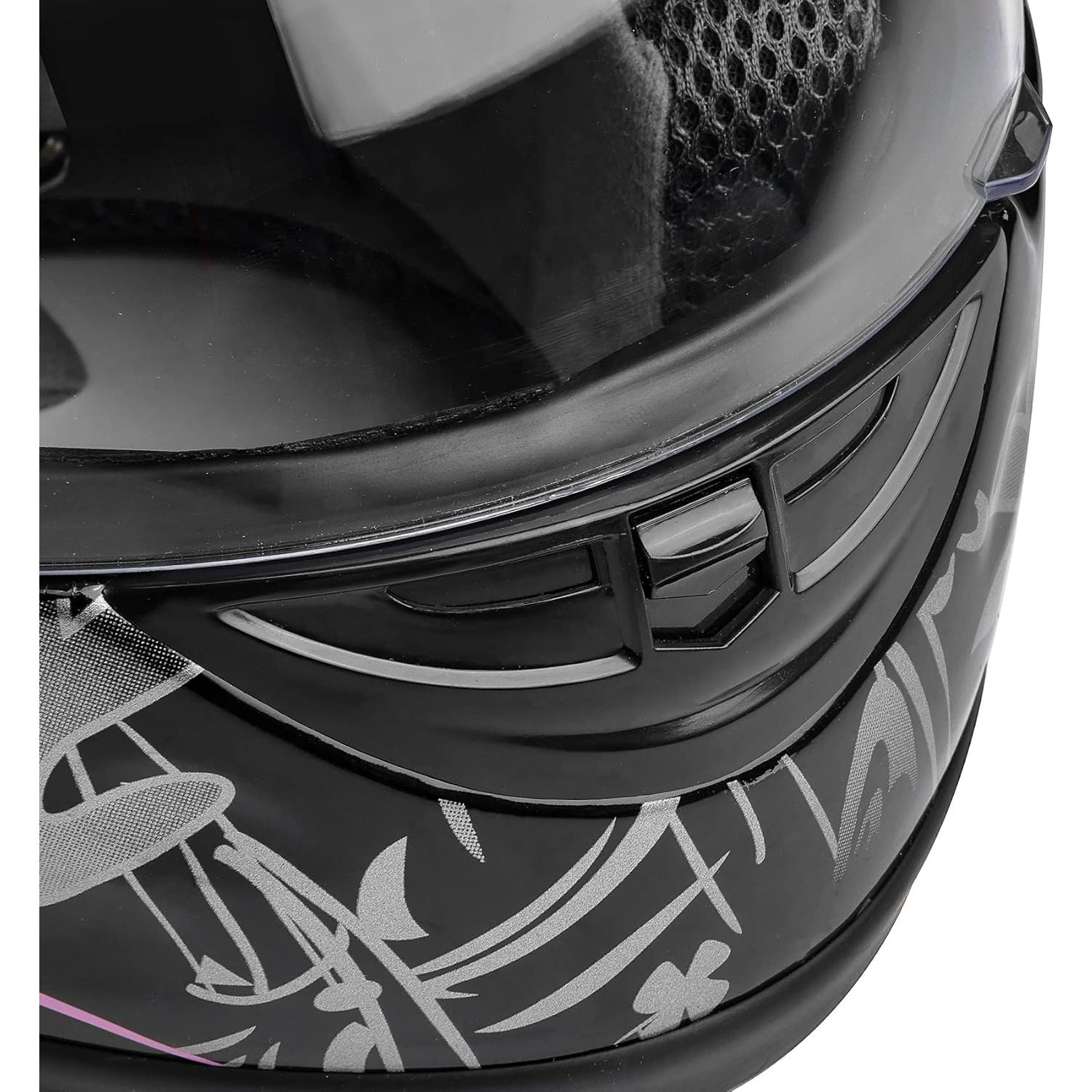 Casco Integral TCMT para Adultos Pequeño Mariposa Negra