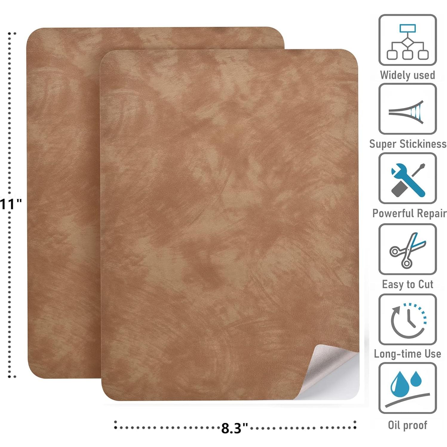 Cinta de Reparación de Cuero YAFLC 21x28 cm Autoadhesiva