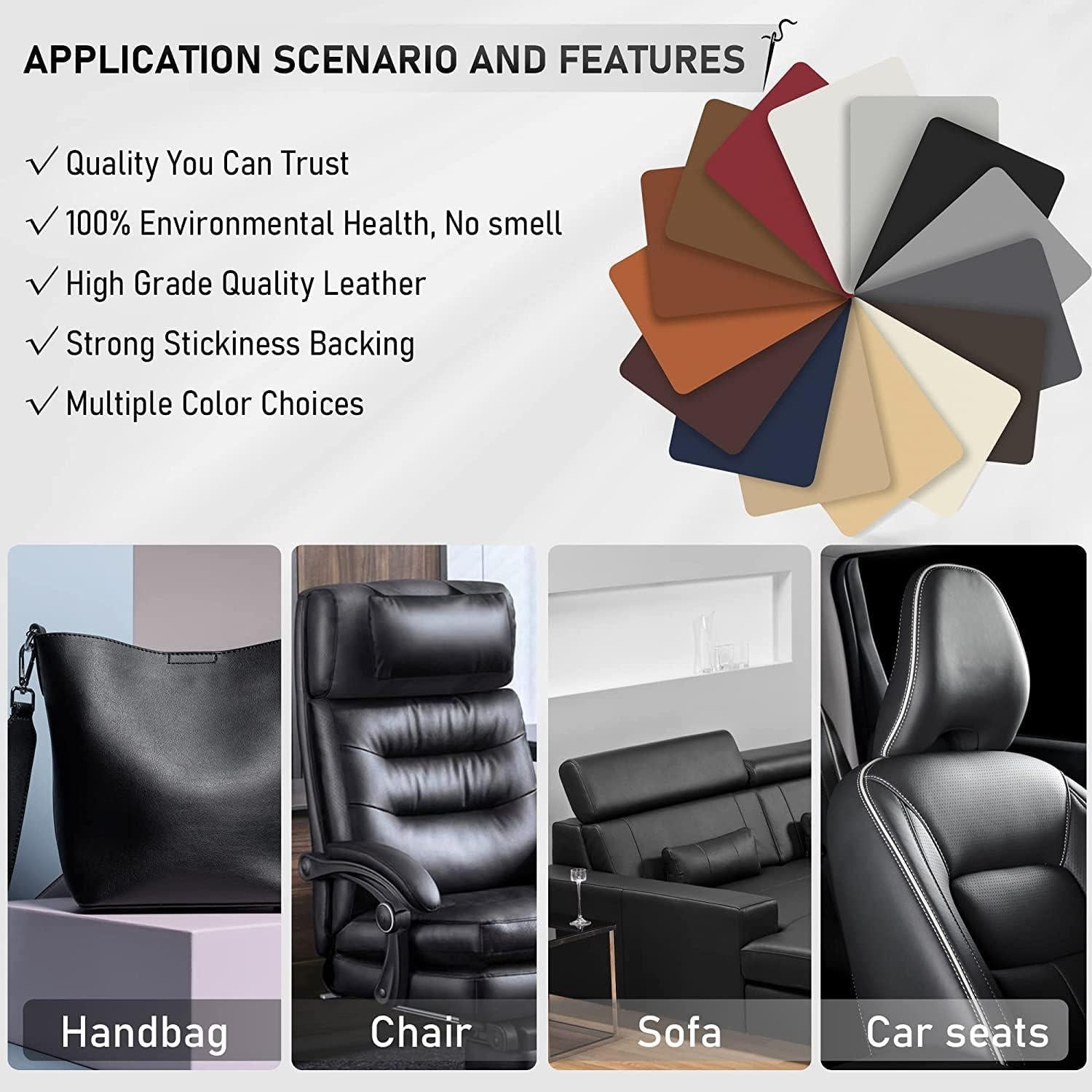 Cinta de Reparación de Cuero YAFLC 21x28 cm Autoadhesiva