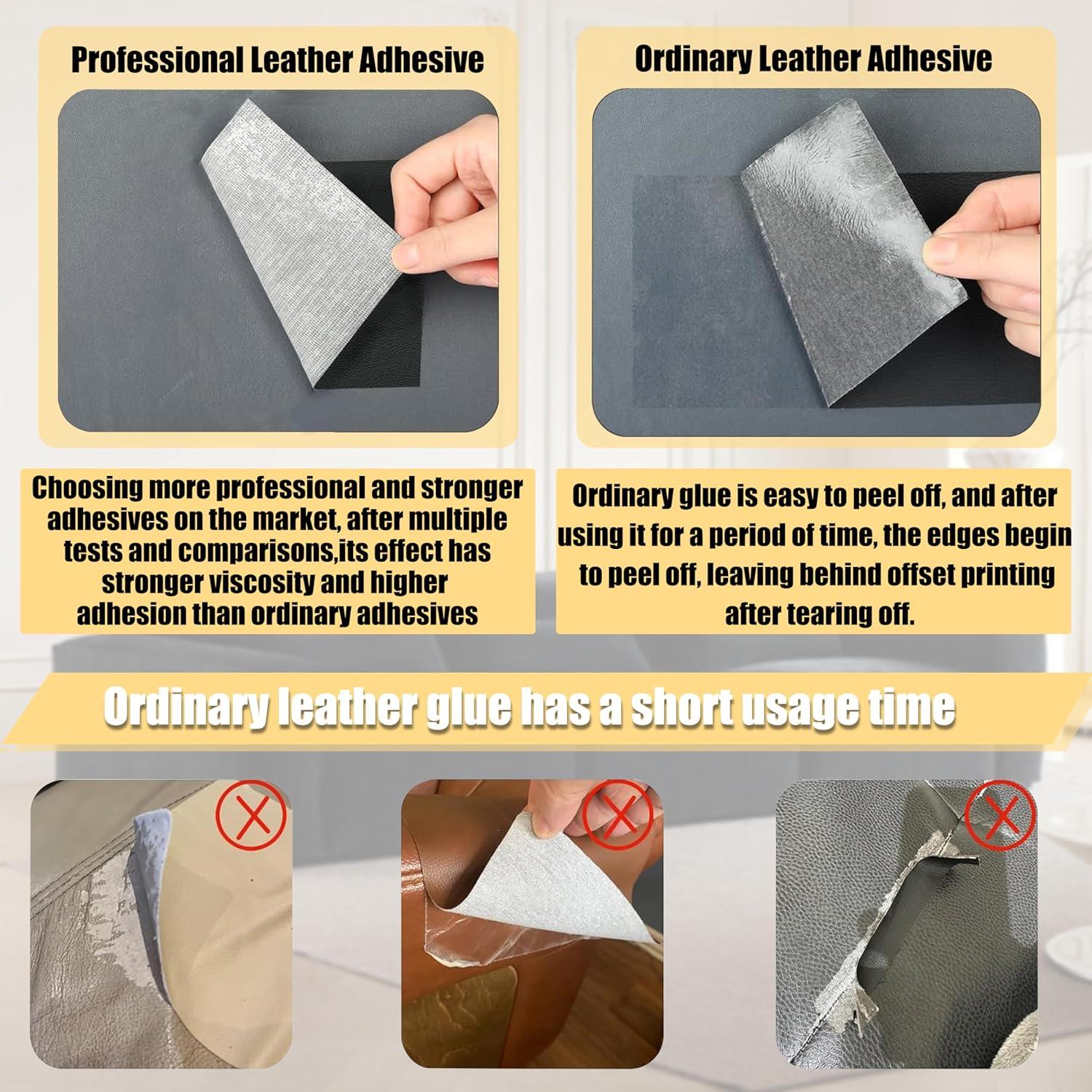 Parche de Reparación de Cuero WQHDQLY 30x137 cm Negro 2 PCS