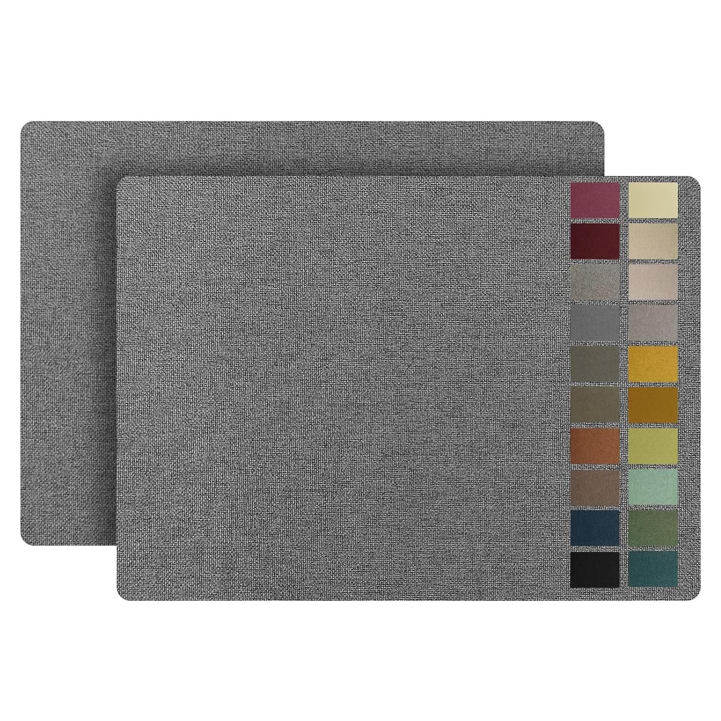 Parche Autoadhesivo de Tela de Lino ILOFRI 20x28 cm 2 Pcs - Gris Claro