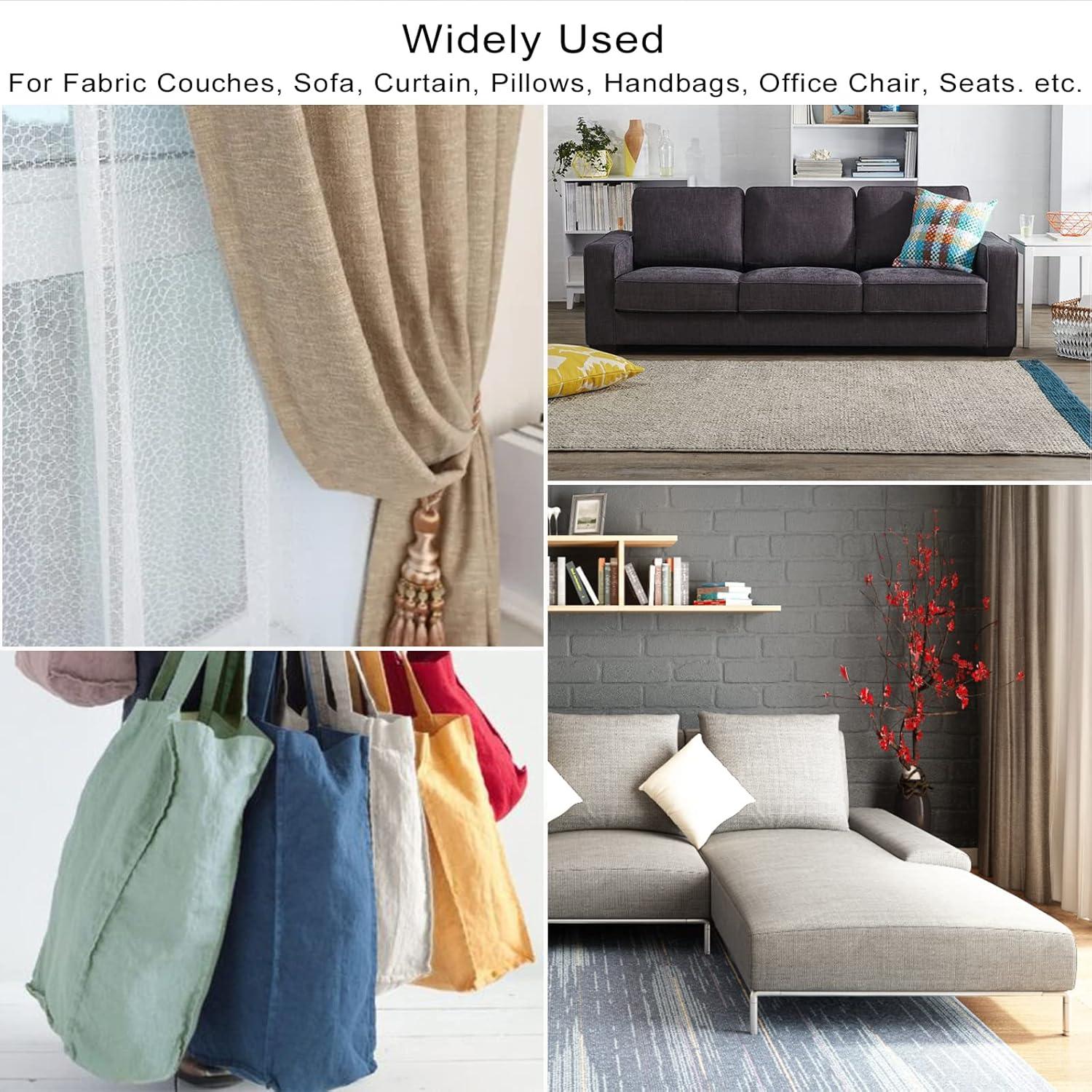 Parche Autoadhesivo de Tela de Lino ILOFRI 20x28 cm 2 Pcs - Gris Claro