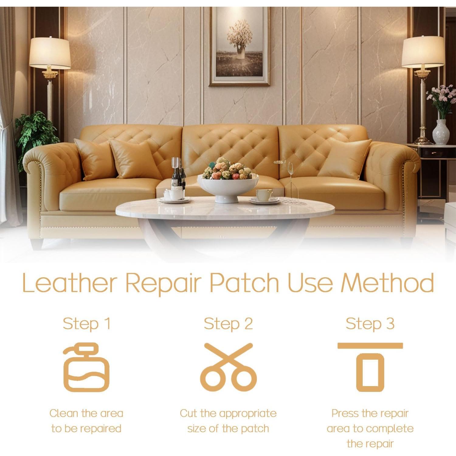 Parche de Reparación de Cuero DSEmpyrion 30x300 cm Caqui