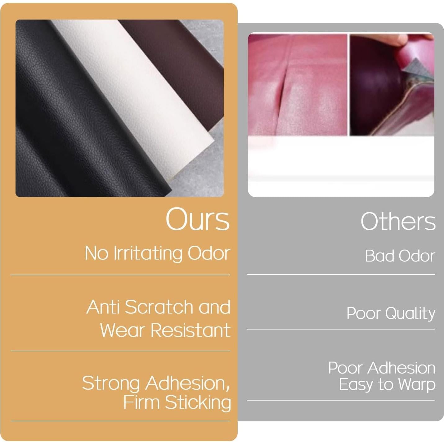 Parche de Reparación de Cuero DSEmpyrion 30x300 cm Caqui