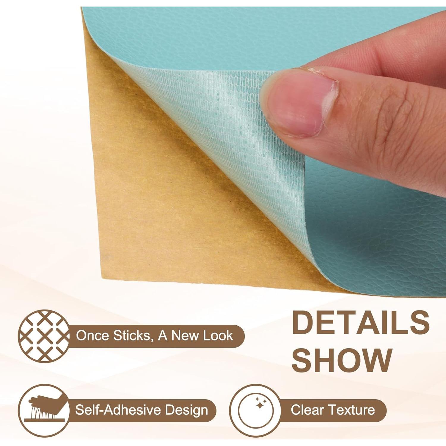 Parche de Reparación de Cuero PATIKIL 2 Piezas 25x60 cm Azul