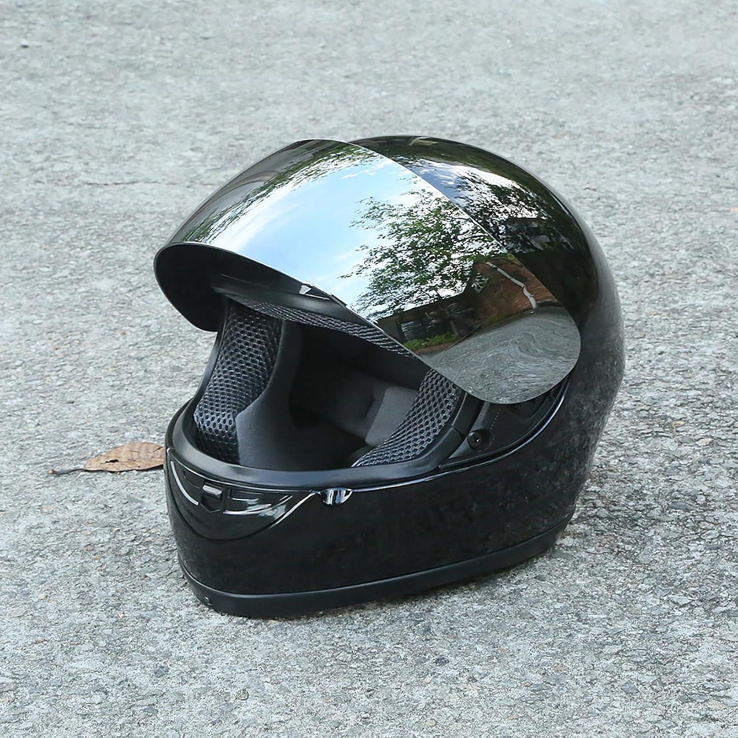 Casco TCMT Off-Road Negro Brillante Talla M con Visera
