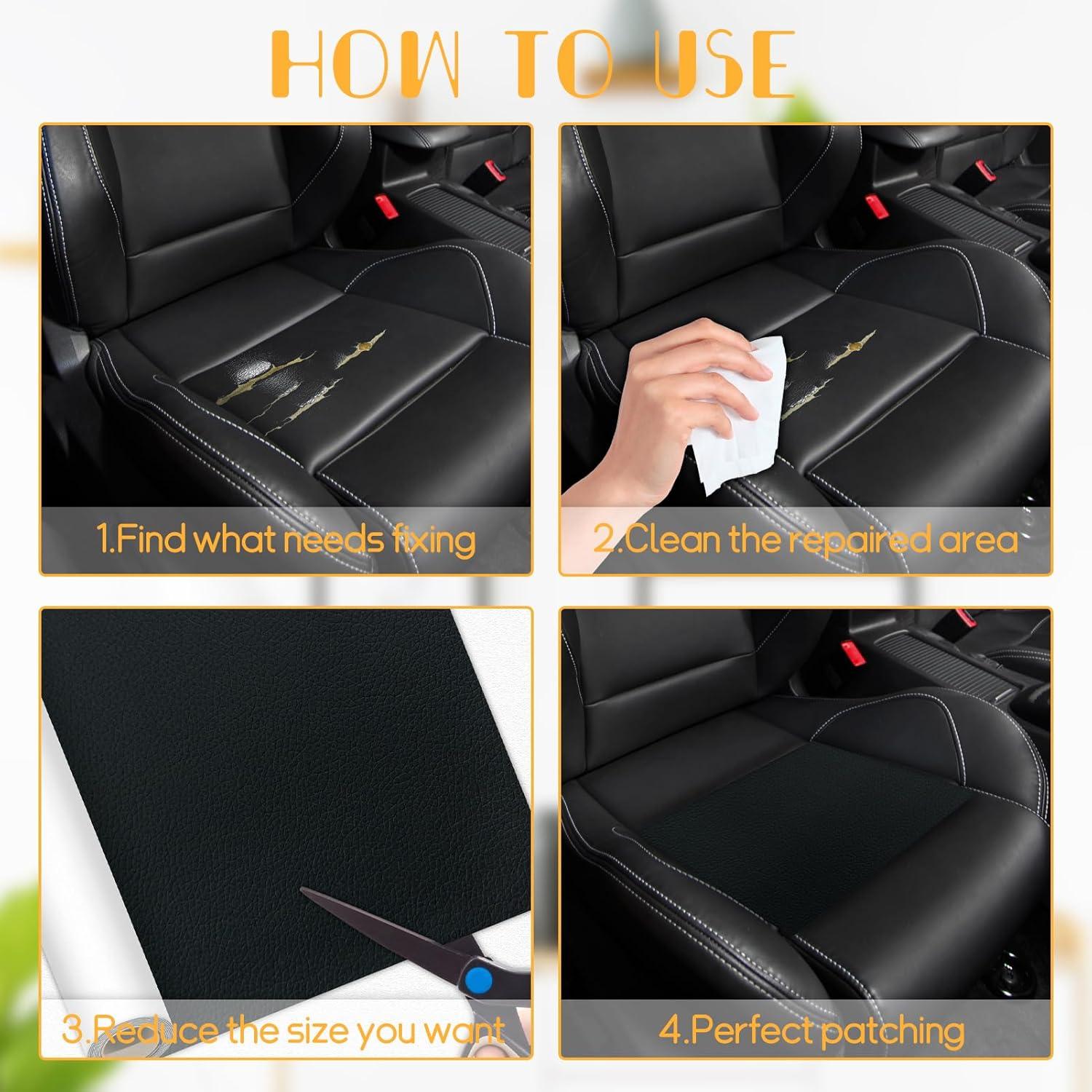 Cinta de Reparación de Cuero Autoadhesiva Ruaniao 40x120 cm Azul