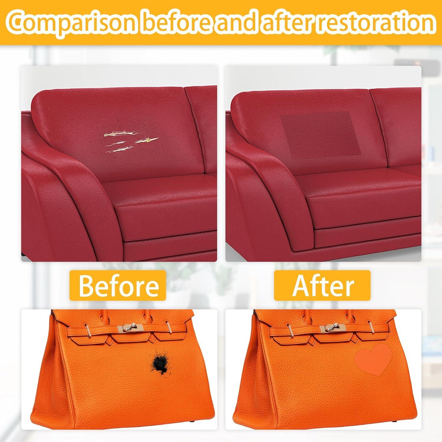 Cinta de Reparación de Cuero Autoadhesiva Ruaniao 40x120 cm Azul