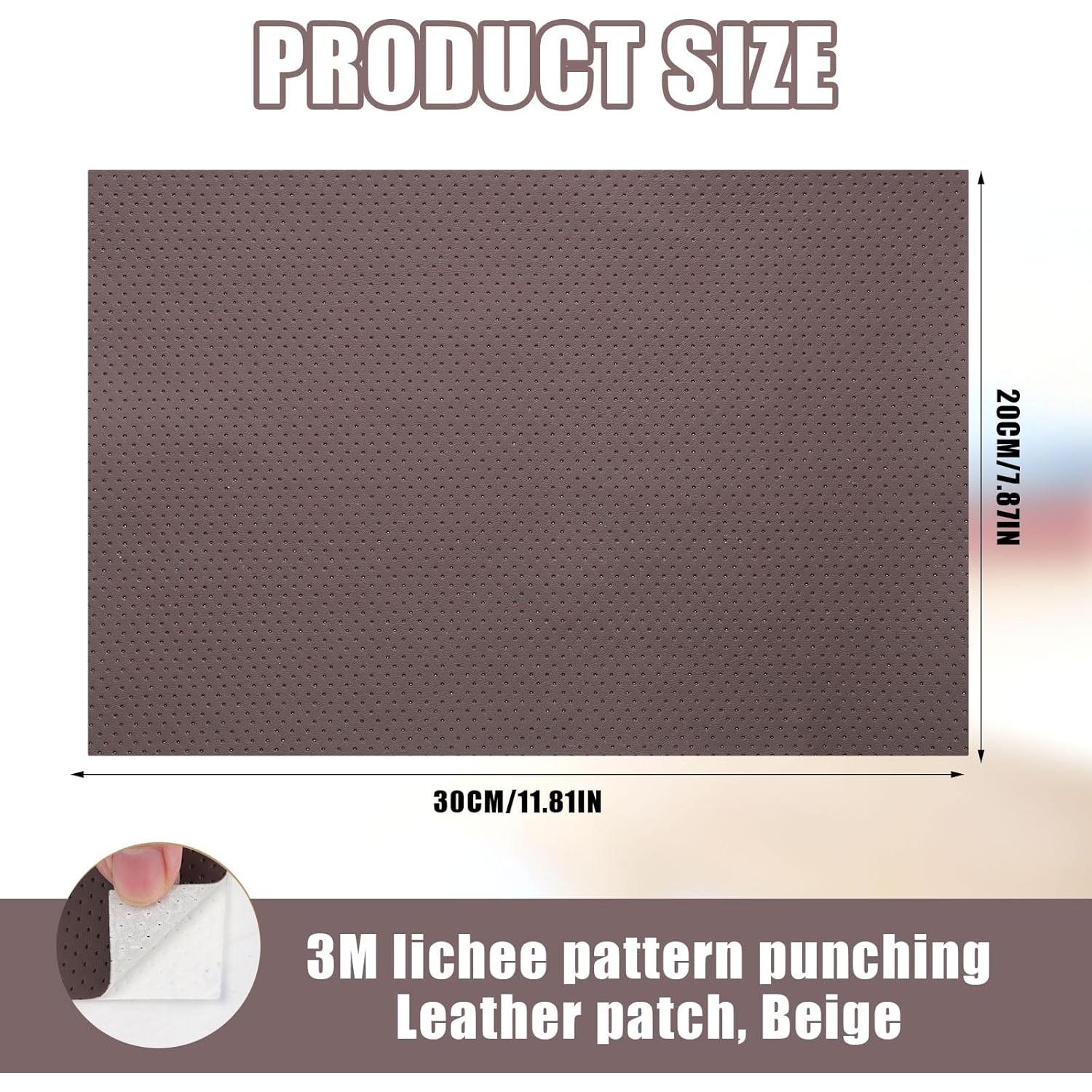 Parche de Reparación de Cuero NQEUEPN 20x30cm Autoadhesivo Marrón