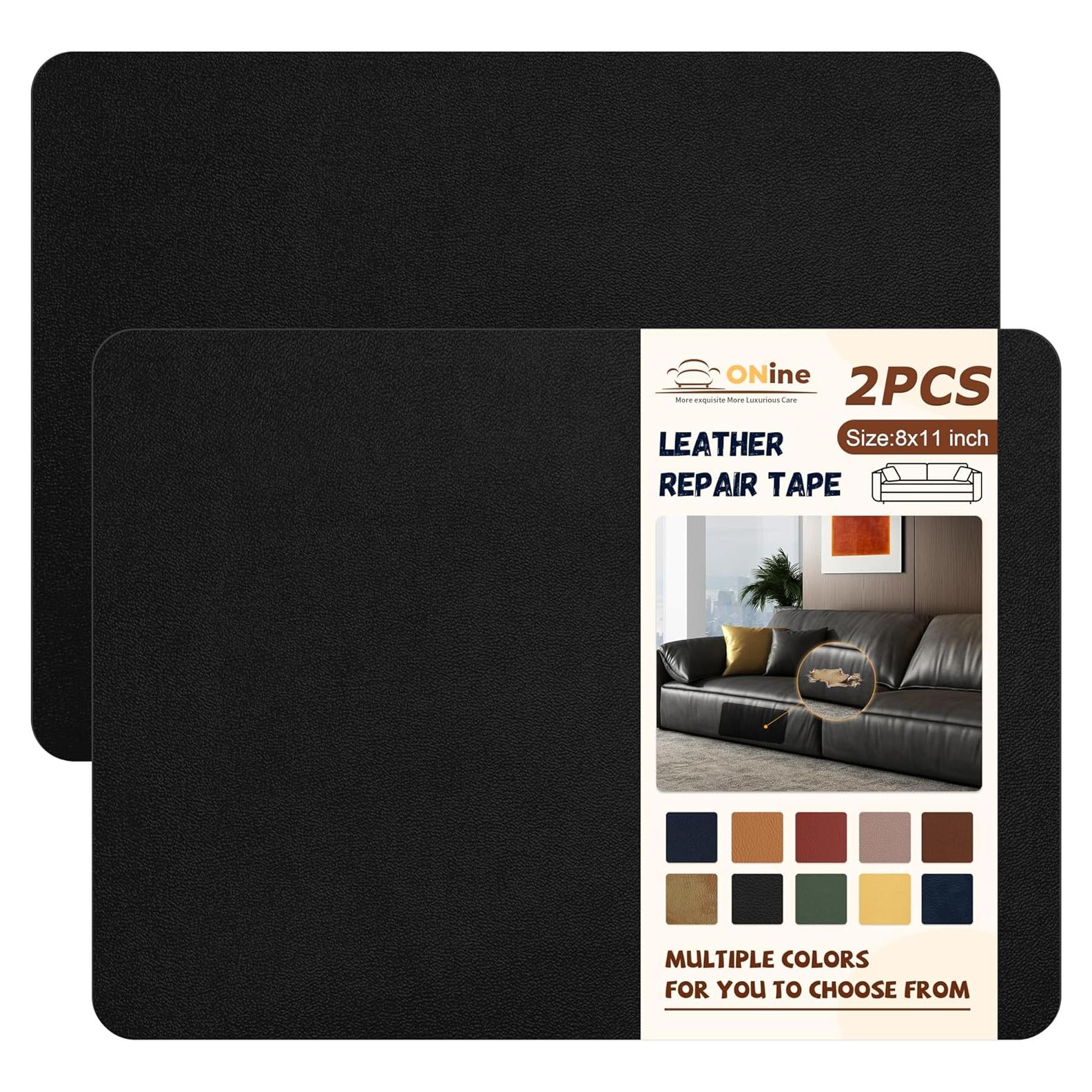 Parche Autoadhesivo de Cuero ONine 21x28 cm Negro Grano Fino