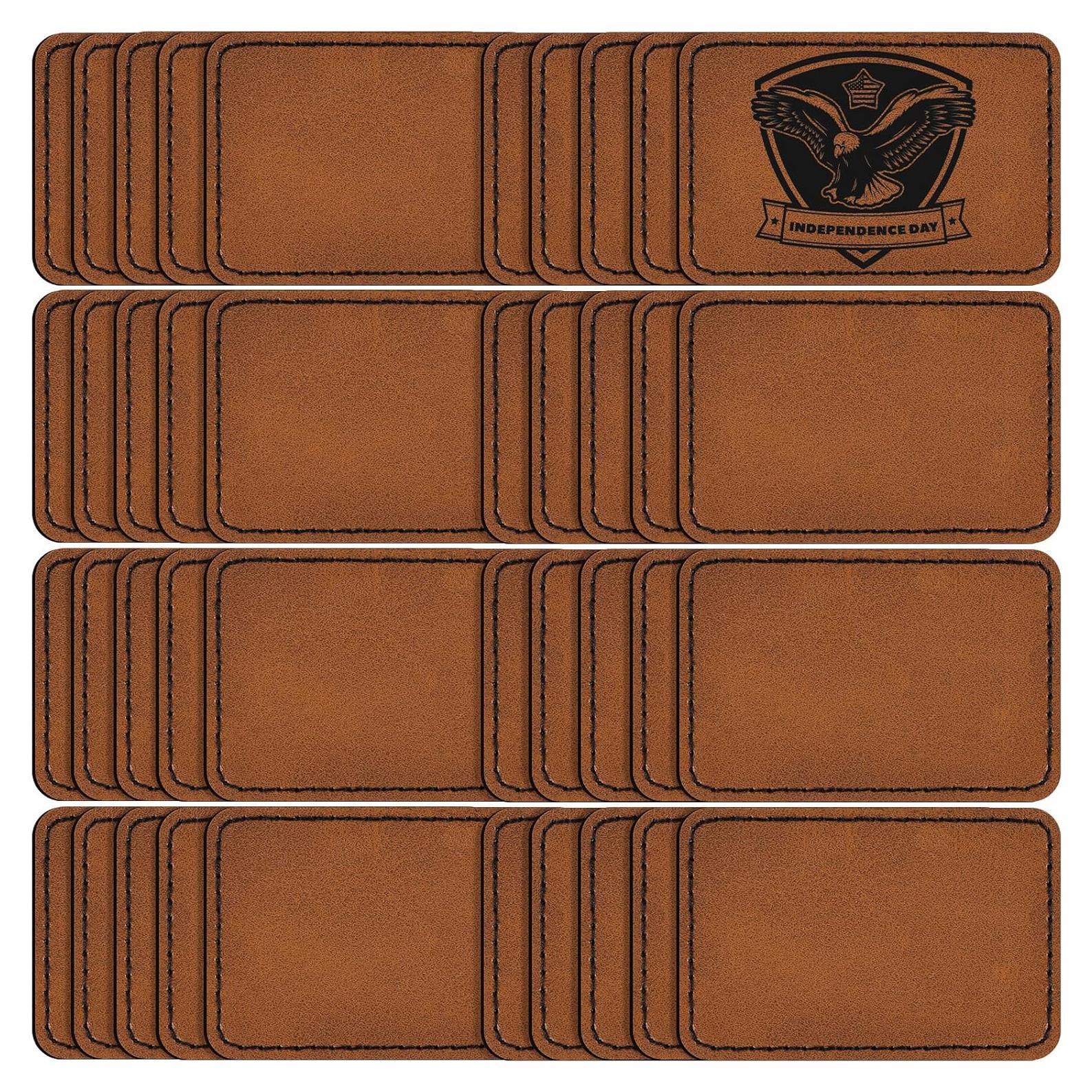 Paquete de 40 Parches de Cuero Sintético MAPRIAL 7.6x5.1cm