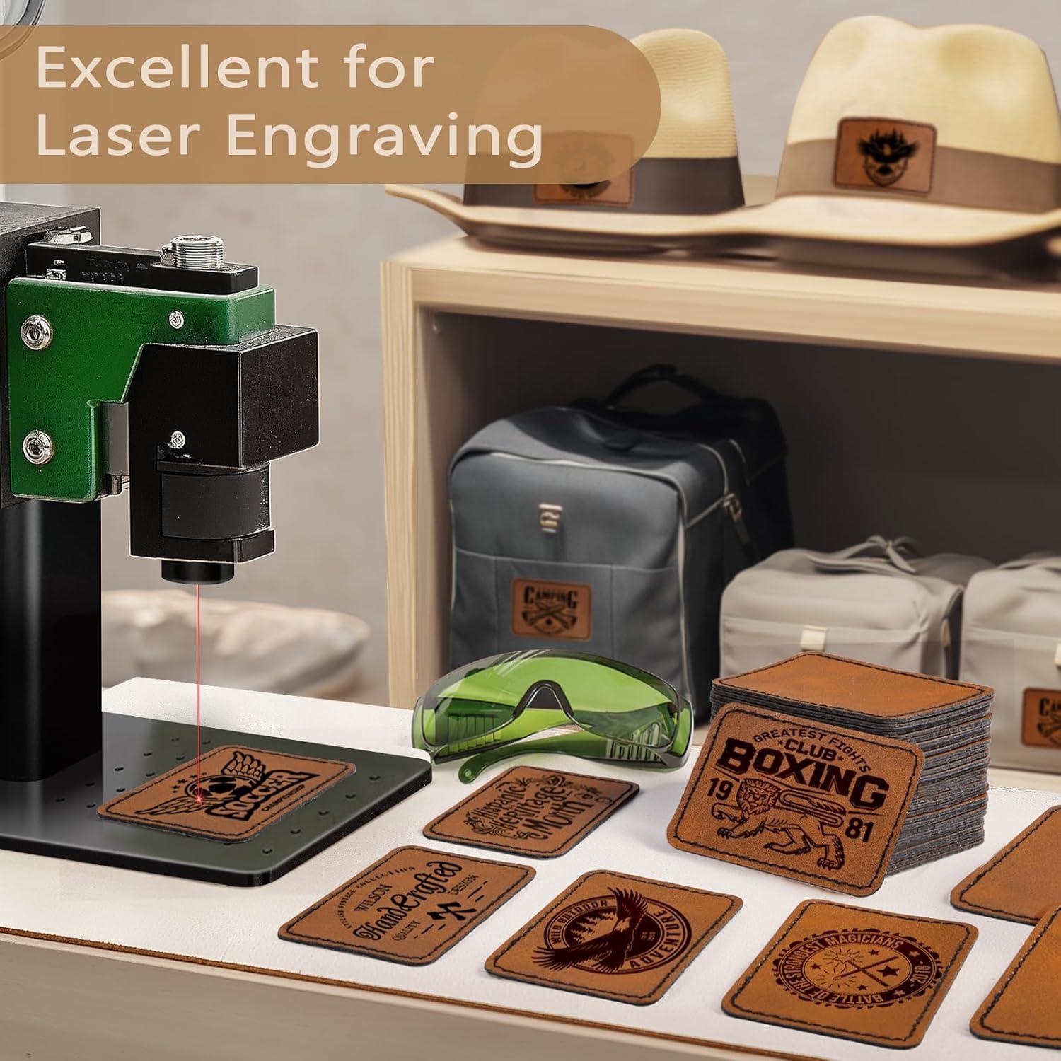 Paquete de 40 Parches de Cuero Sintético MAPRIAL 7.6x5.1cm