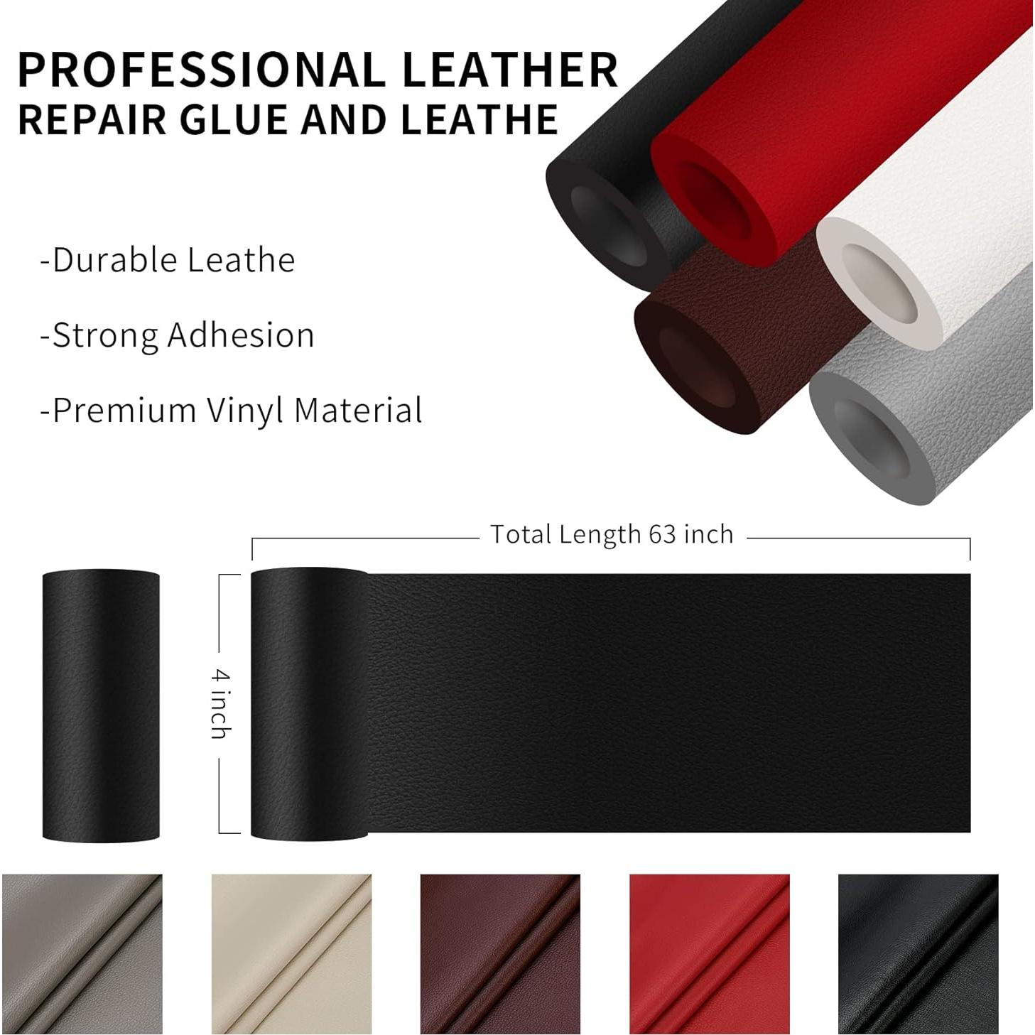 Cinta de Reparación de Cuero DOCAS 10x160 cm Autoadhesiva Negra