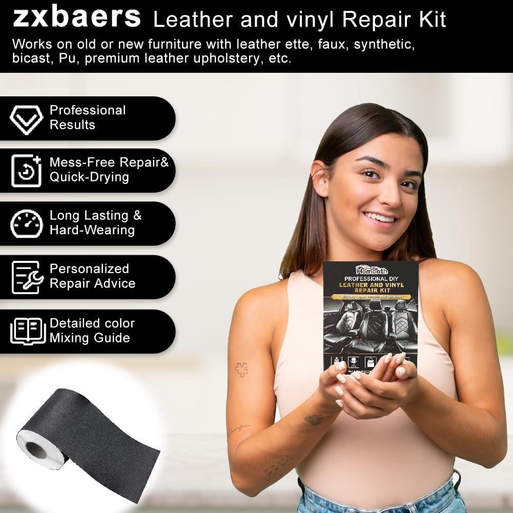 Kit de Reparación de Cuero Zxbaers 7.62x152.4cm Autoadhesivo