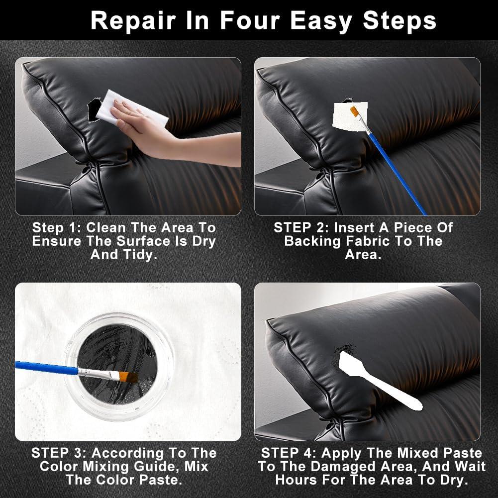 Kit de Reparación de Cuero Zxbaers 7.62x152.4cm Autoadhesivo