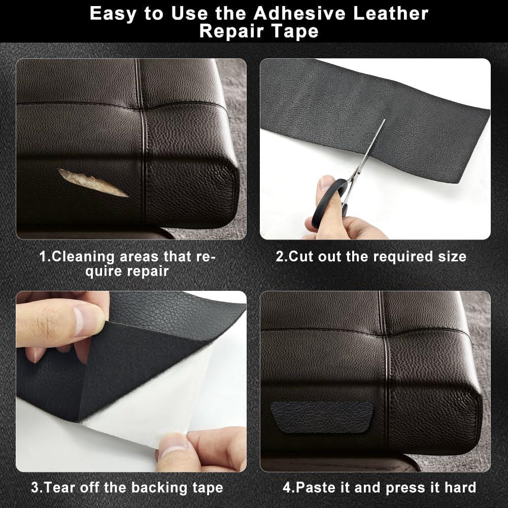 Kit de Reparación de Cuero Zxbaers 7.62x152.4cm Autoadhesivo