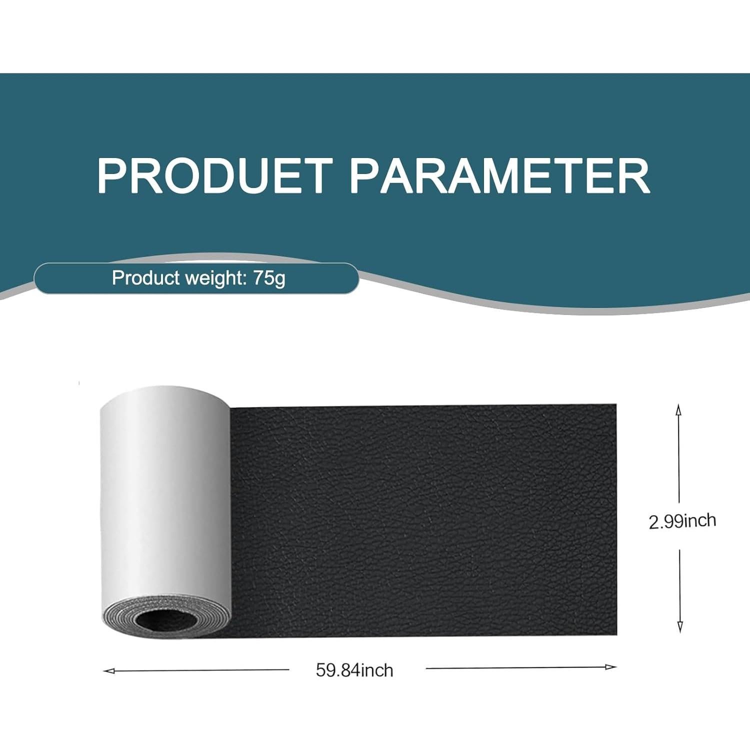 Etiqueta de Reparación de Cuero Civwesi 152x7.6cm Autoadhesiva
