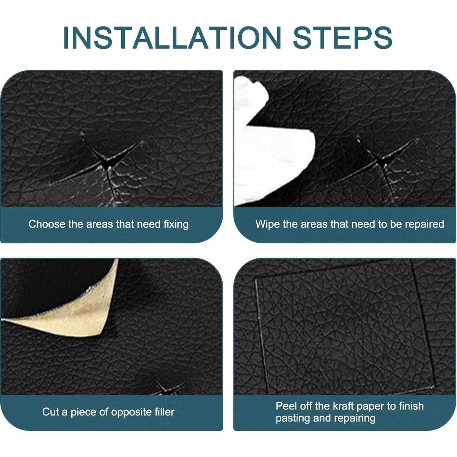 Etiqueta de Reparación de Cuero Civwesi 152x7.6cm Autoadhesiva