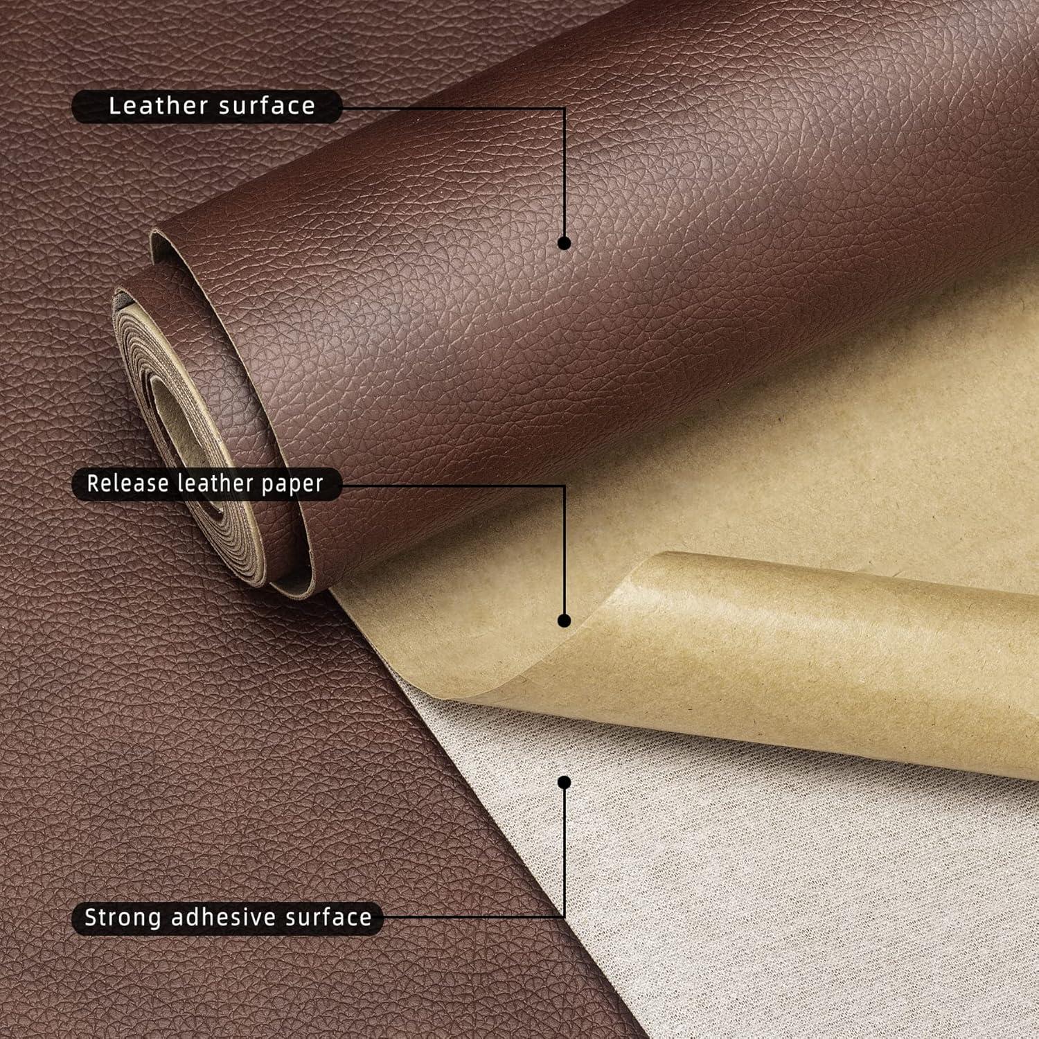 Parche de Reparación de Cuero AINITAOCOM 34x300cm Autoadhesivo