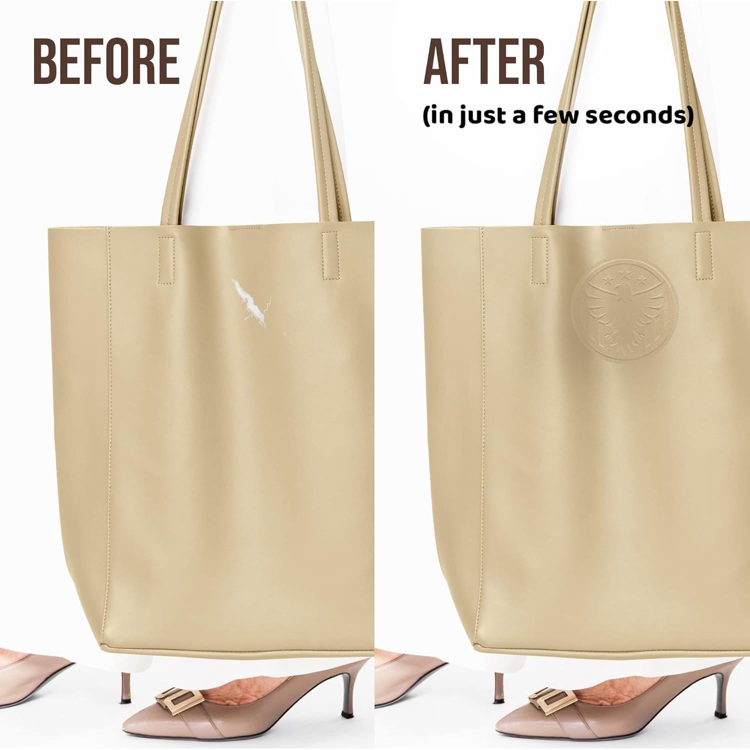 Parche Autoadhesivo MastaPlasta Suede Beige 8cm para Reparación