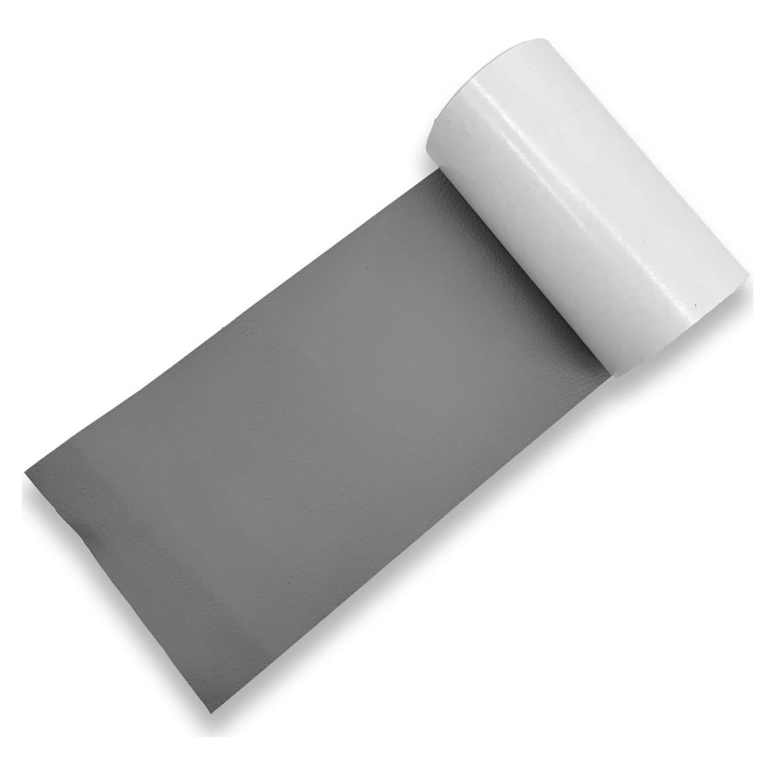 Parche de Reparación de Cuero Autoadhesivo KEVWR 10x160cm Gris